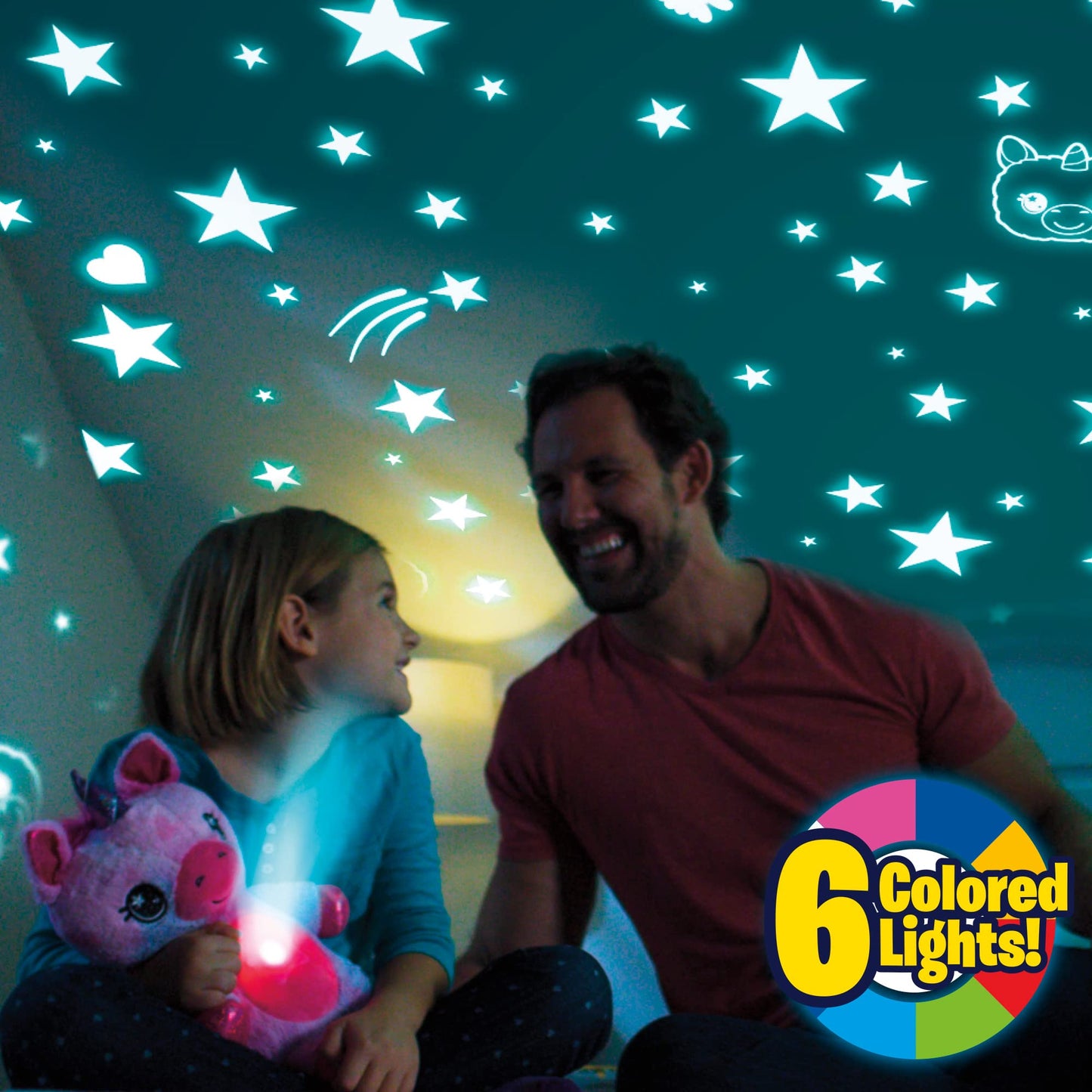 Ontel Star Belly Dream Lites Unicorn Night Light — Glowing Stars & Six Color Modes