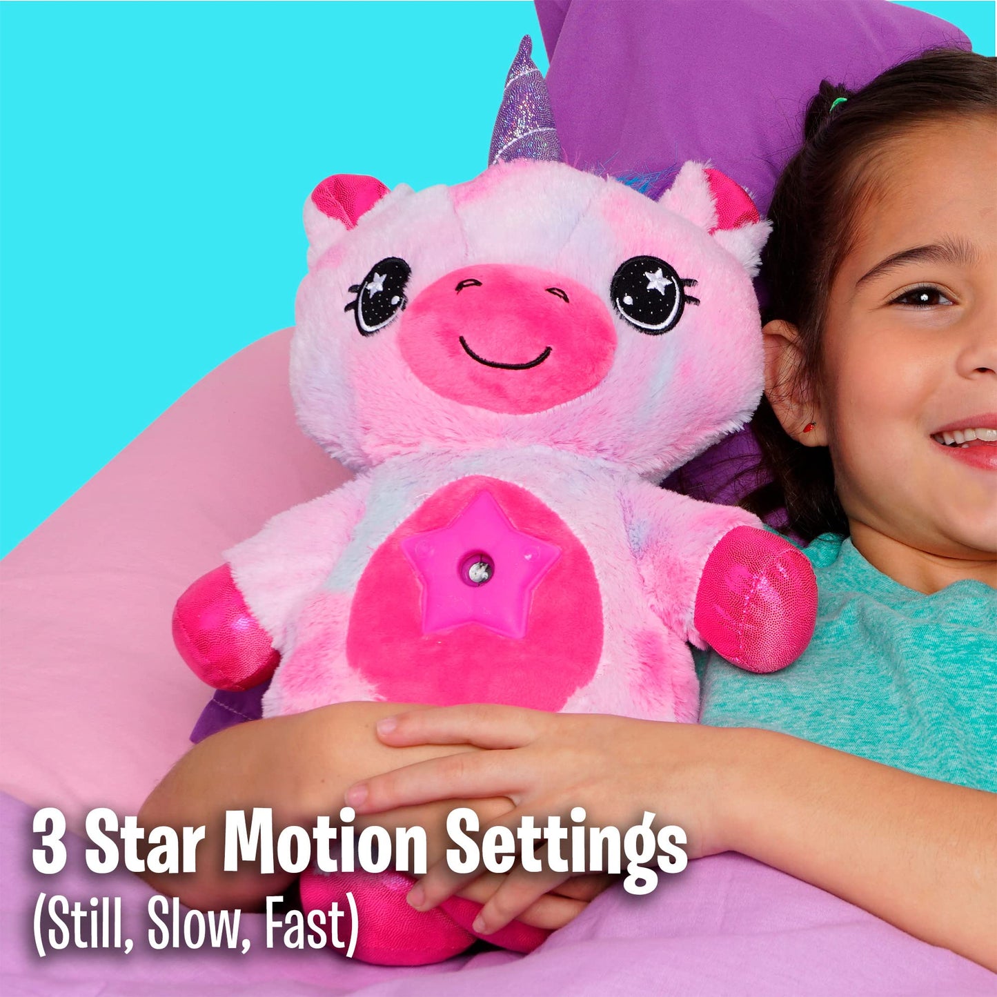 Ontel Star Belly Dream Lites Unicorn Night Light — Glowing Stars & Six Color Modes