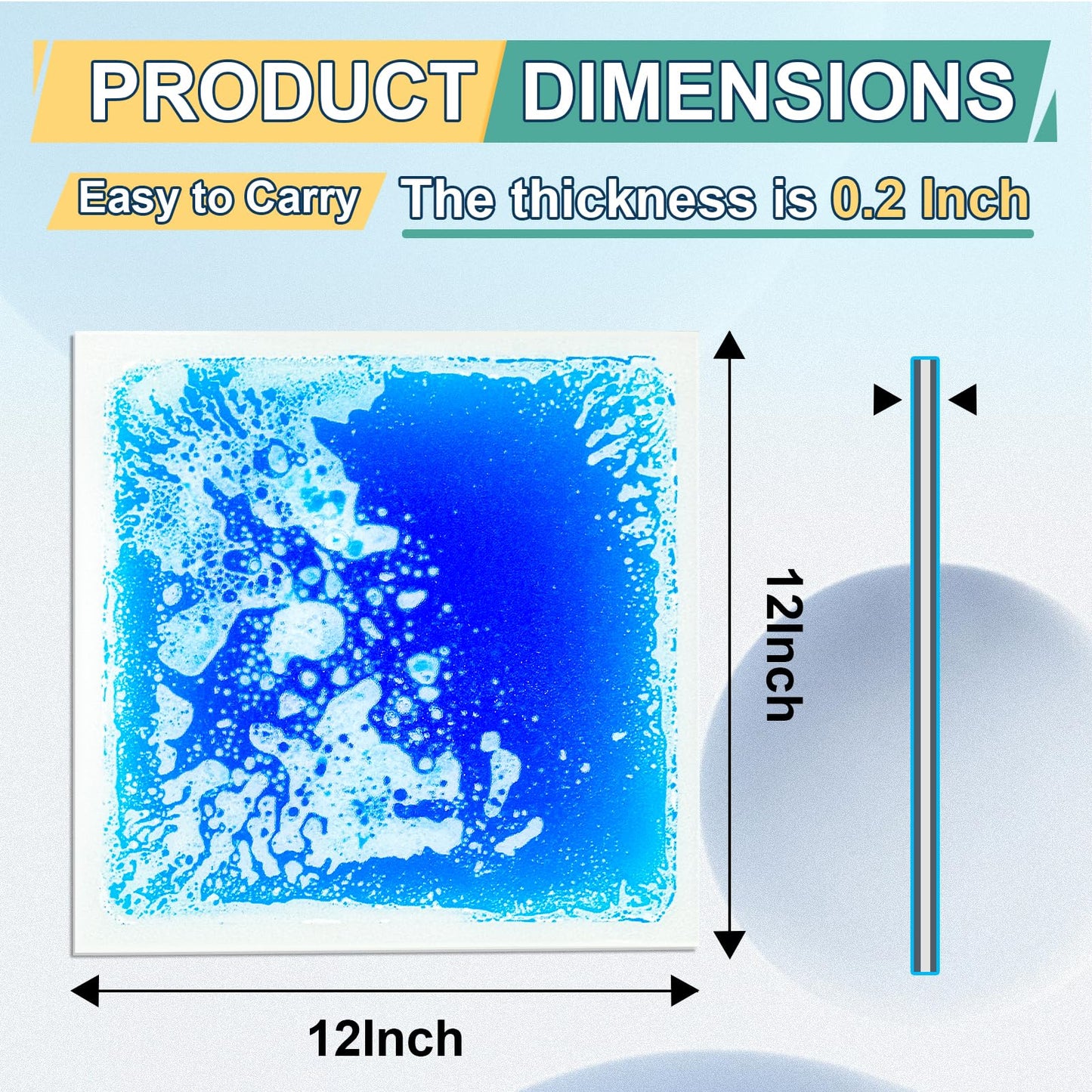 Onyoloy Liquid Sensory Tiles Floor Pads – 6-Piece Interactive Sensory Puzzle Mats for Kids