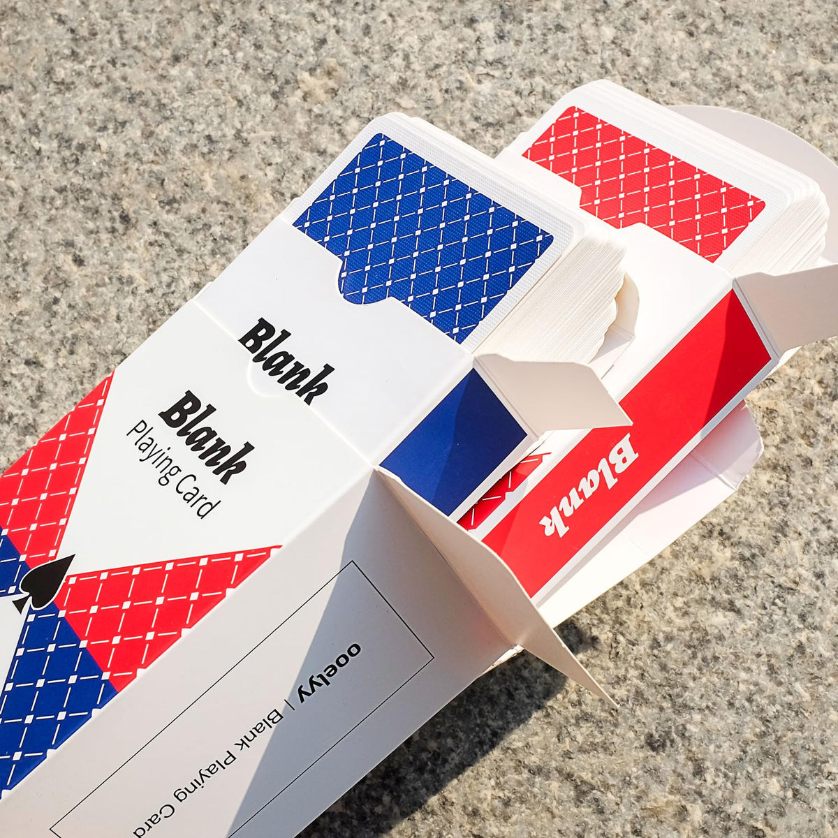 ooelyy 2-Deck Blank Playing Cards – Write-On 2.5 x 3.5 in, Red & Blue Back, DIY Oracle Cards