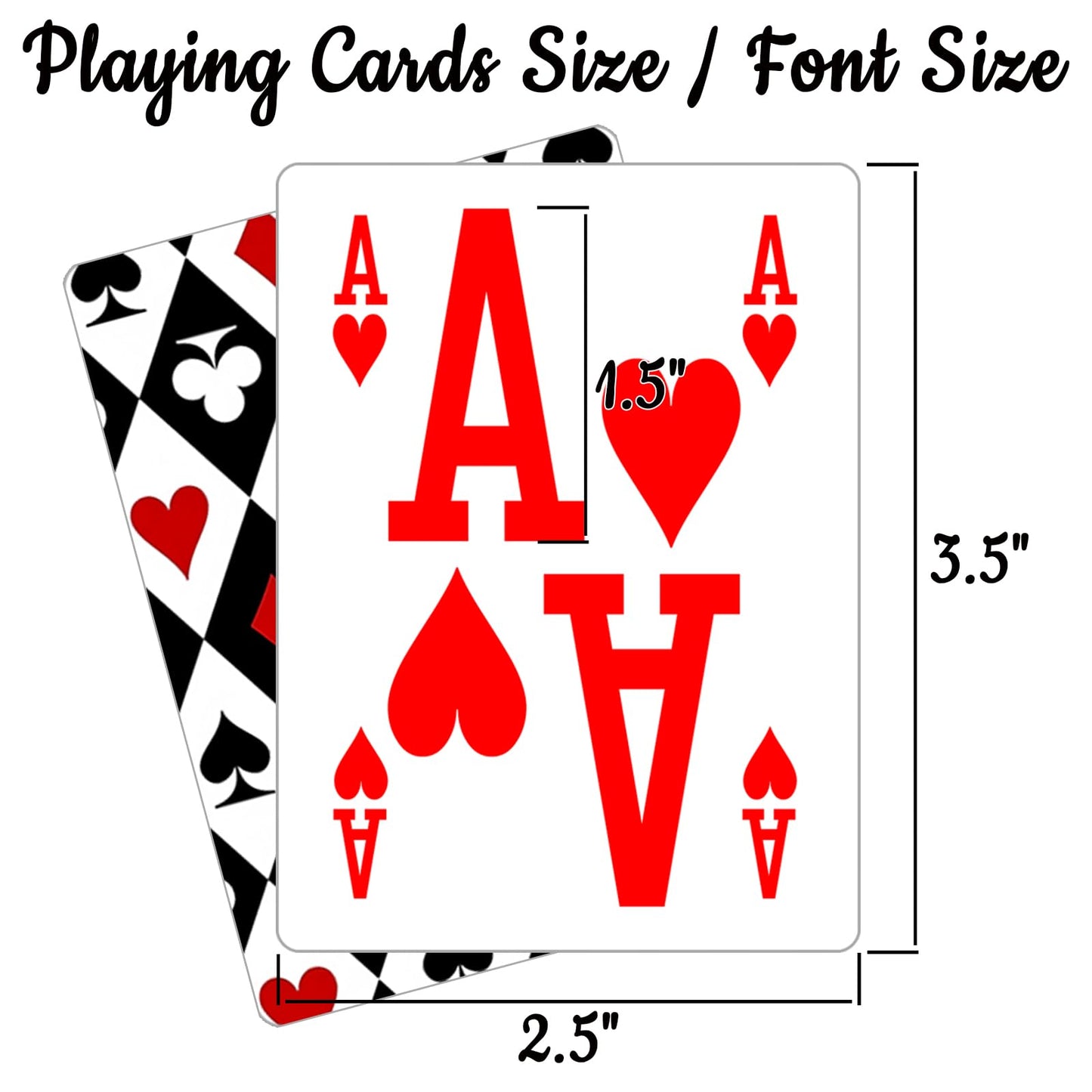 ooelyy 2 Pack Elite Low Vision Playing Cards – Large Print Decks for Visually Impaired & Seniors
