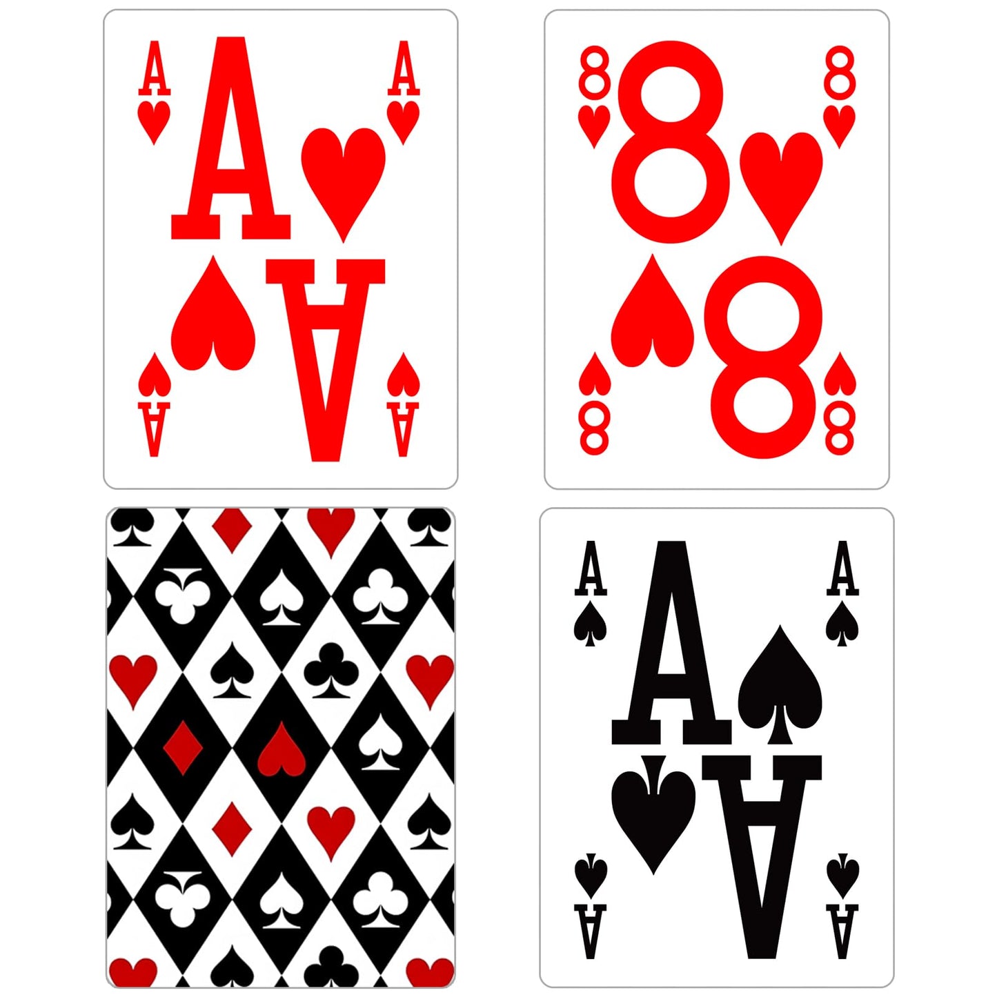 ooelyy 2 Pack Elite Low Vision Playing Cards – Large Print Decks for Visually Impaired & Seniors