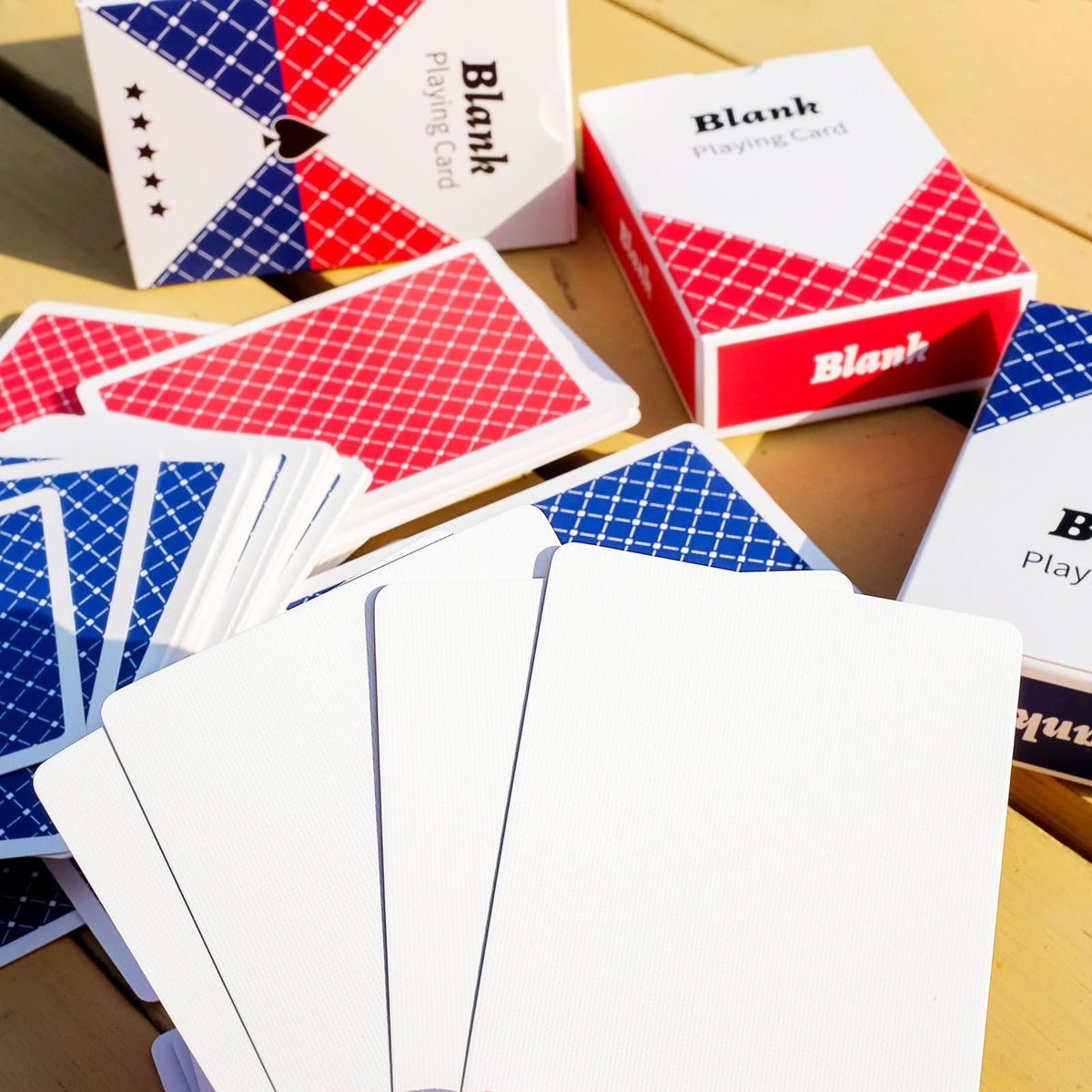 ooelyy 2-Deck Blank Playing Cards – Write-On 2.5 x 3.5 in, Red & Blue Back, DIY Oracle Cards