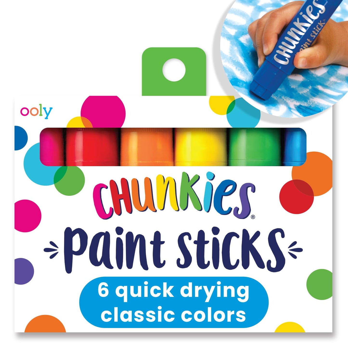 Ooly Chunkies 6 Mess Free Paint Sticks for Kids – Safe, Quick-Drying Tempera Paint