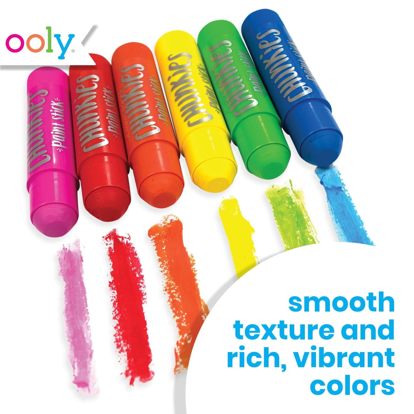 Ooly Chunkies 6 Mess Free Paint Sticks for Kids – Safe, Quick-Drying Tempera Paint
