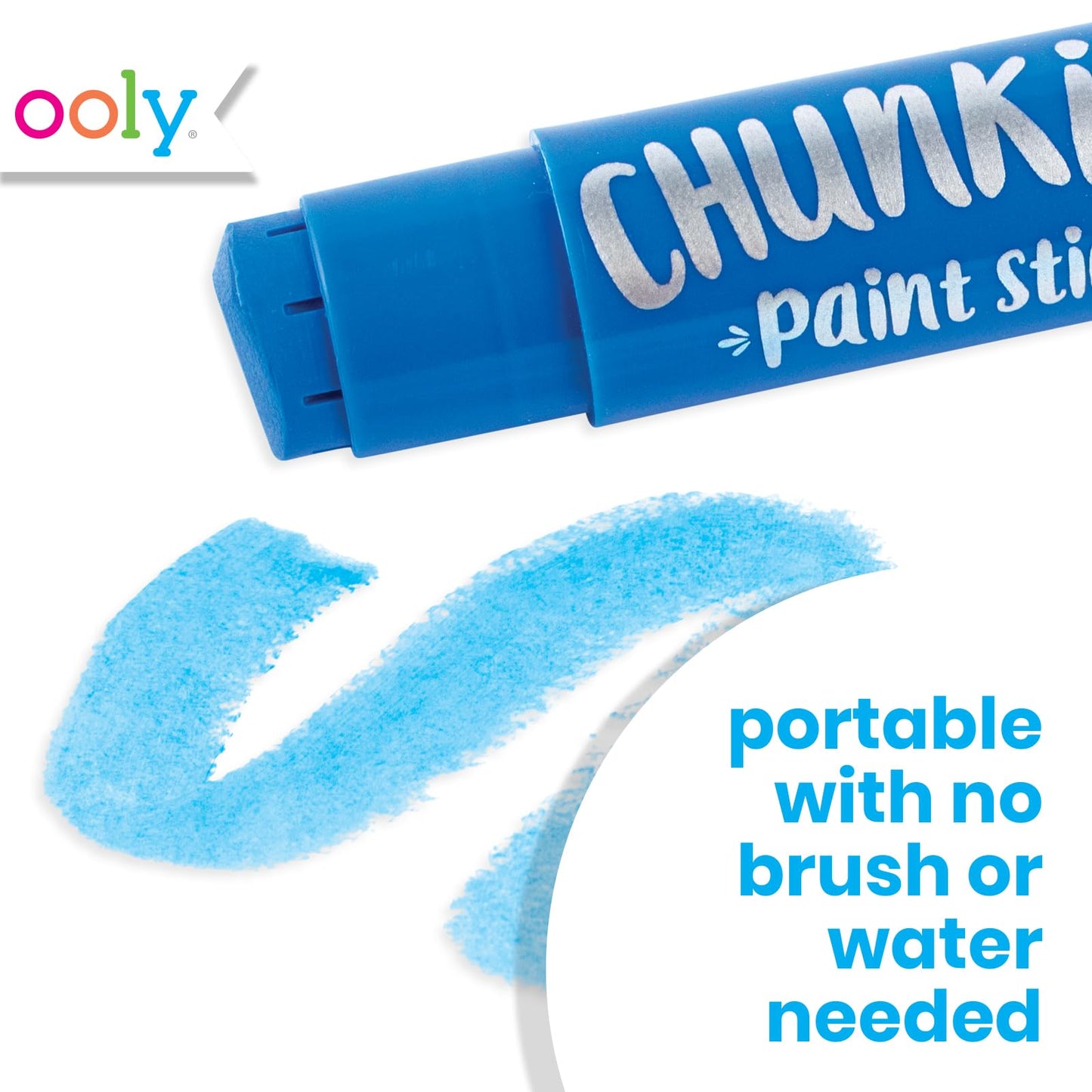 OOLY Chunkies 24 Paint Sticks for Kids – No Mess, Quick-Dry Tempera Colors (Classic, Pastel & Metallic)