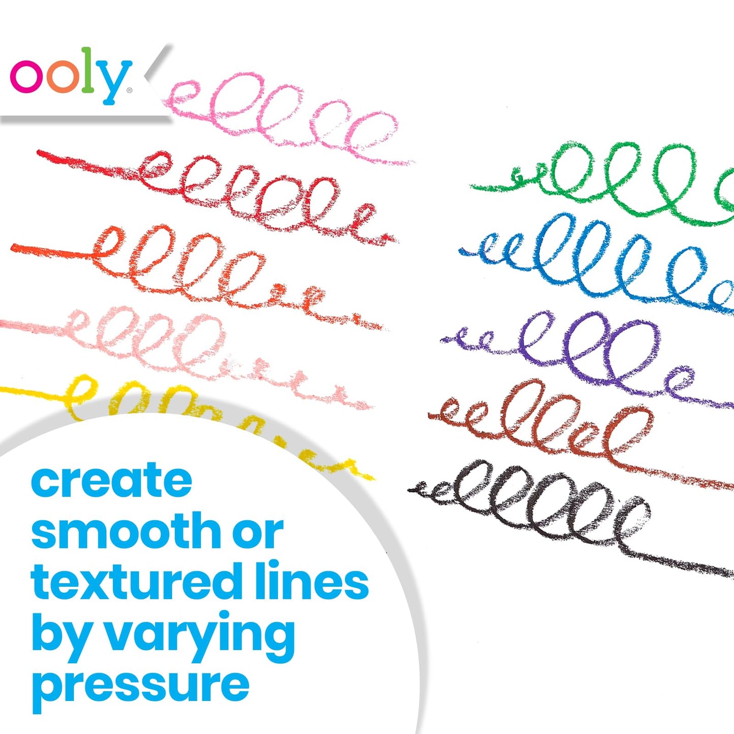 OOLY Rainy Dayz Gel Crayons — 12 Vibrant Colors for Glass & Paper
