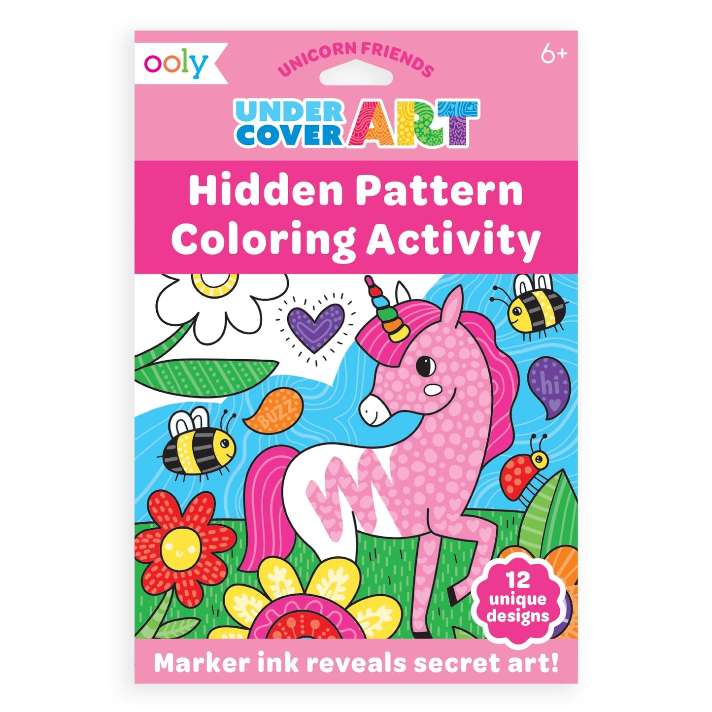 Ooly Undercover Art: 12 Hidden Unicorn Coloring Cards – Travel Activity Kit