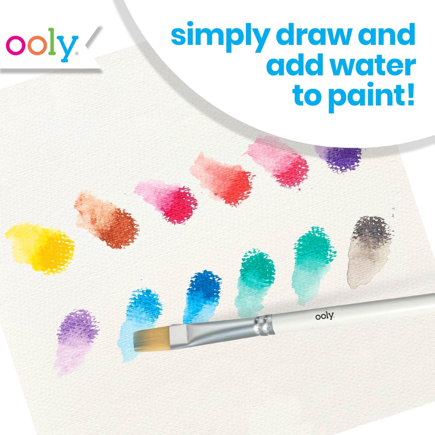 Ooly Rainbow Sparkle Metallic Watercolor Gel Crayons – 12-Piece Set | Glitter Twistable Markers for Kids