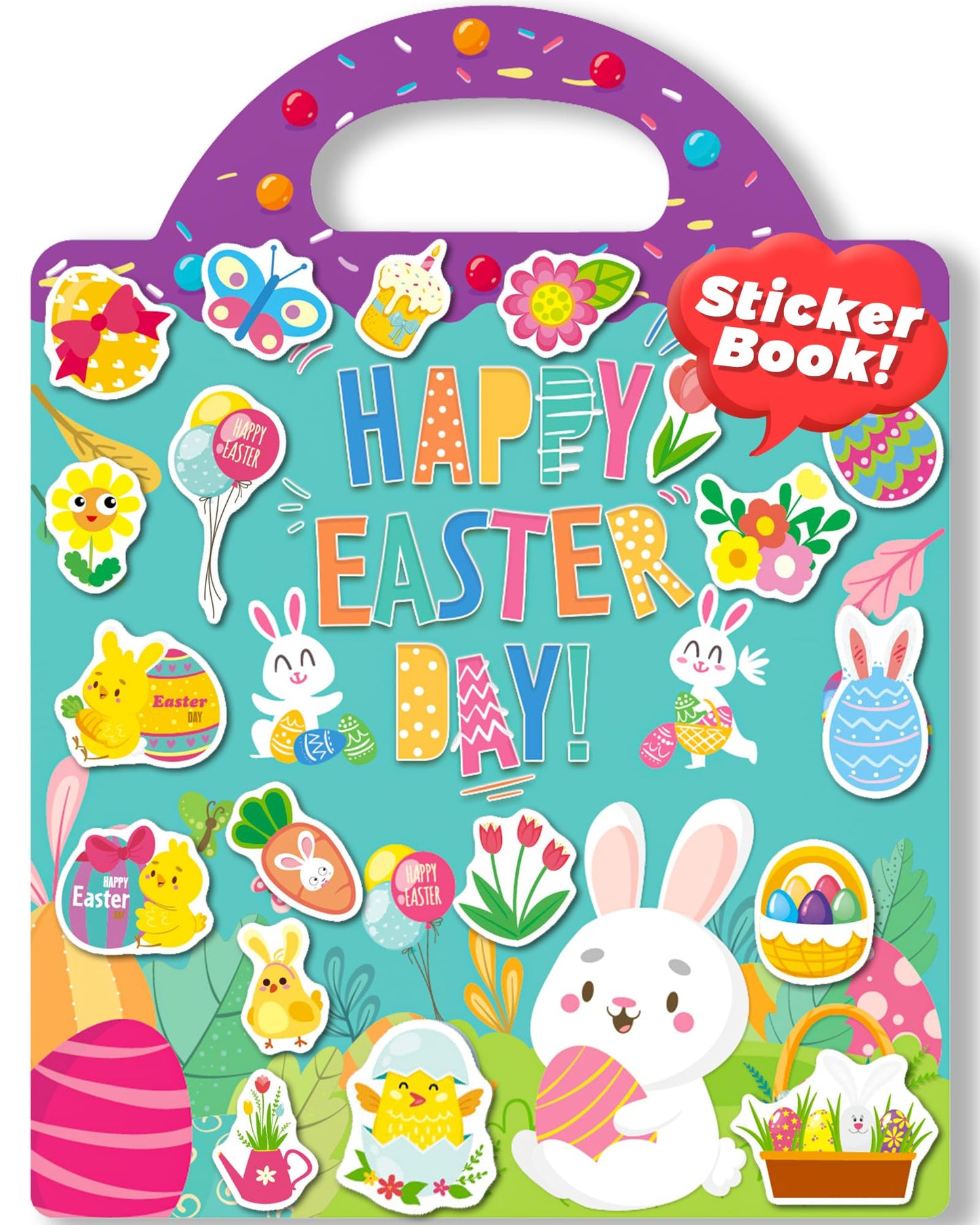 Oomloid Easter Sticker Books for Kids – Reusable, Travel-Friendly, Screen-Free Fun