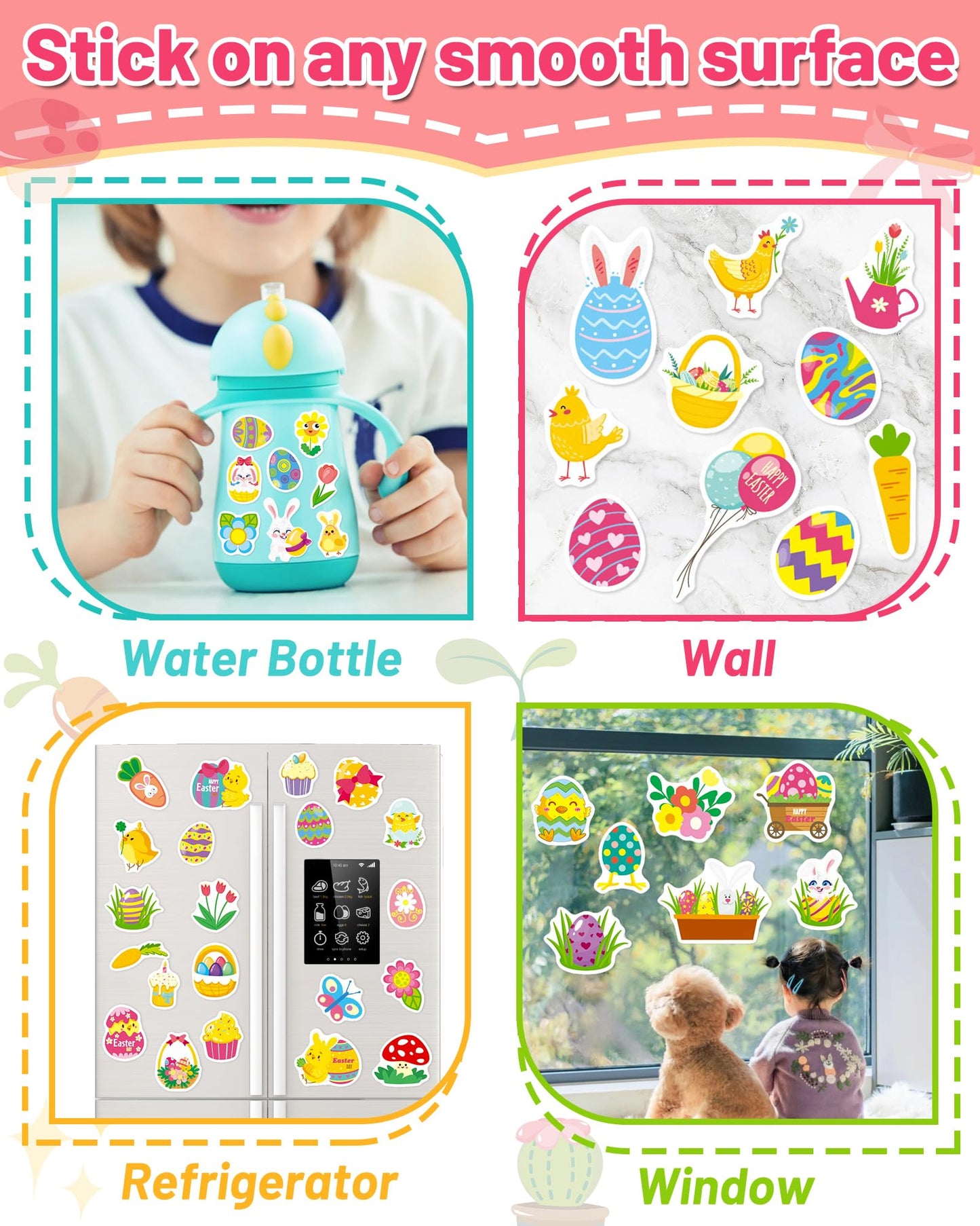 Oomloid Easter Sticker Books for Kids – Reusable, Travel-Friendly, Screen-Free Fun