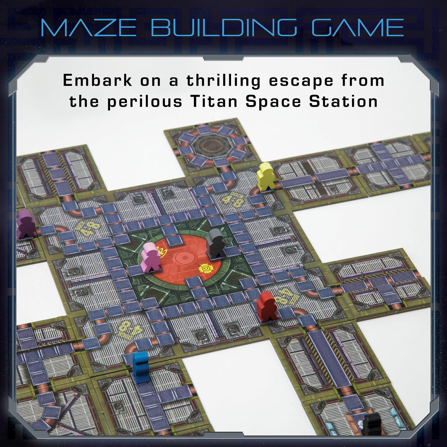OOMM Games No Escape Board Game | Dynamic Space Maze Strategy for 2–8 Players