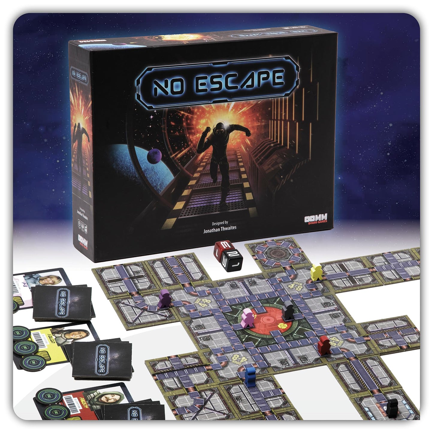 OOMM Games No Escape Board Game | Dynamic Space Maze Strategy for 2–8 Players
