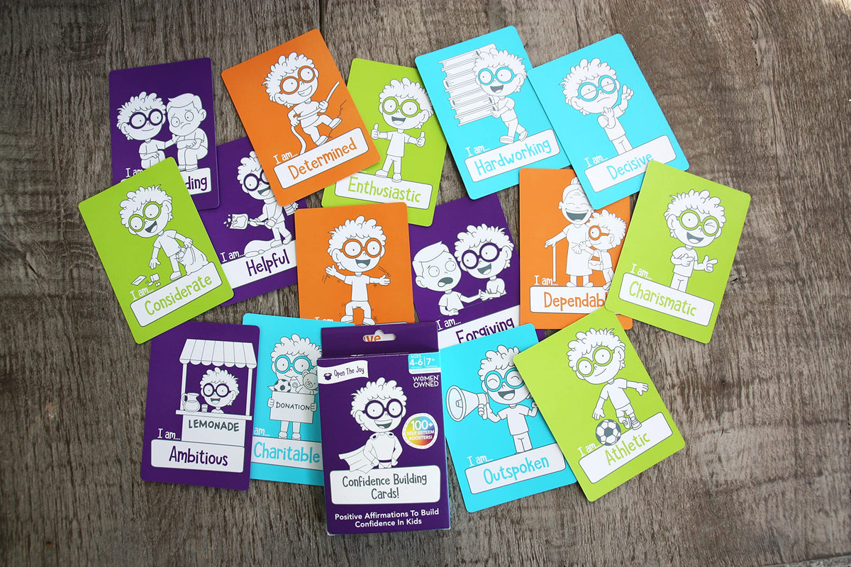 Open The Joy: Confidence Building Cards for Kids | 50+ Affirmations & SEL Activities