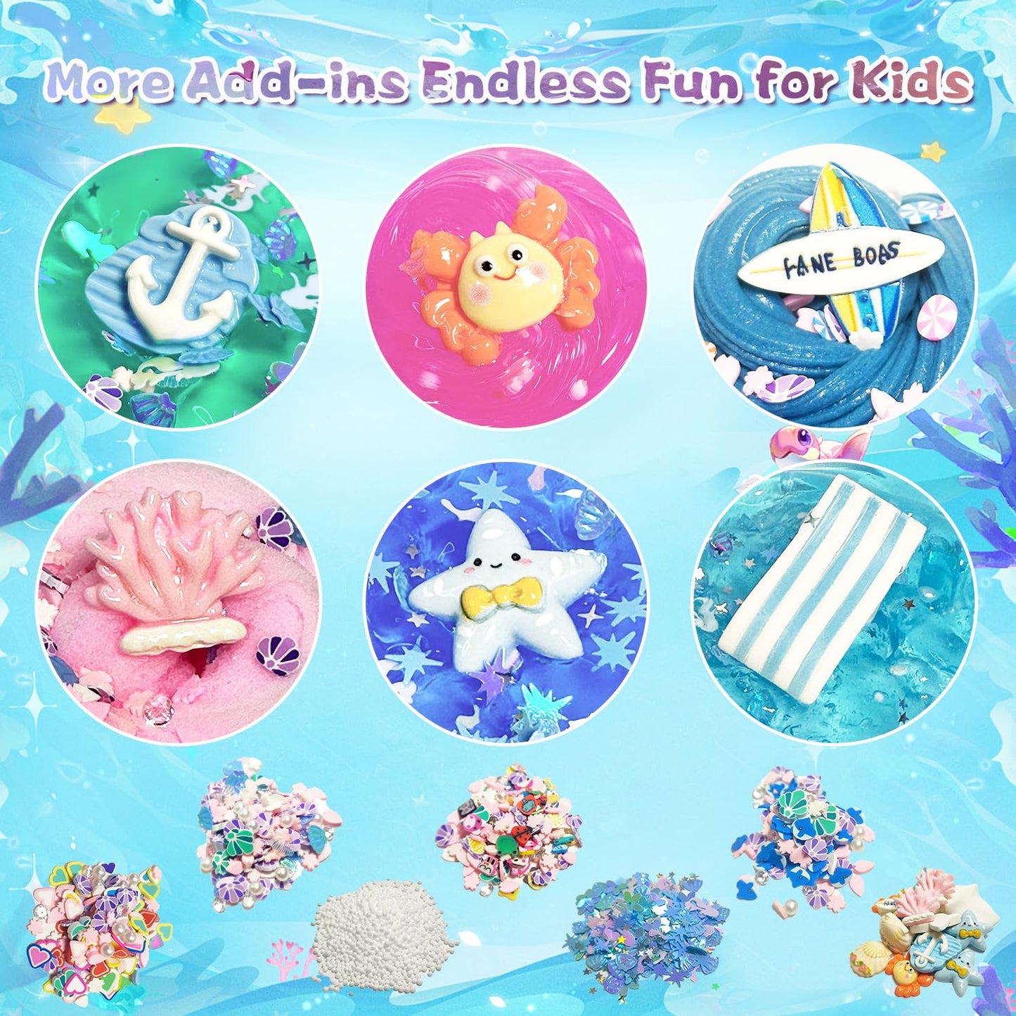 OPLDYRK 7 Pack Slime Kits: Butter, Cloud & Crunchy Slime Sets for Kids 8-12