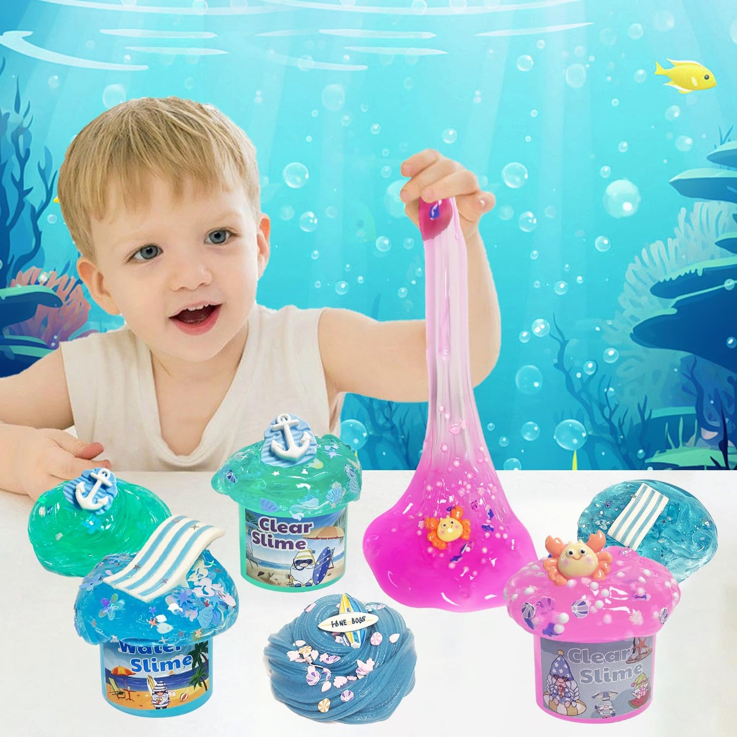 OPLDYRK 7 Pack Slime Kits: Butter, Cloud & Crunchy Slime Sets for Kids 8-12