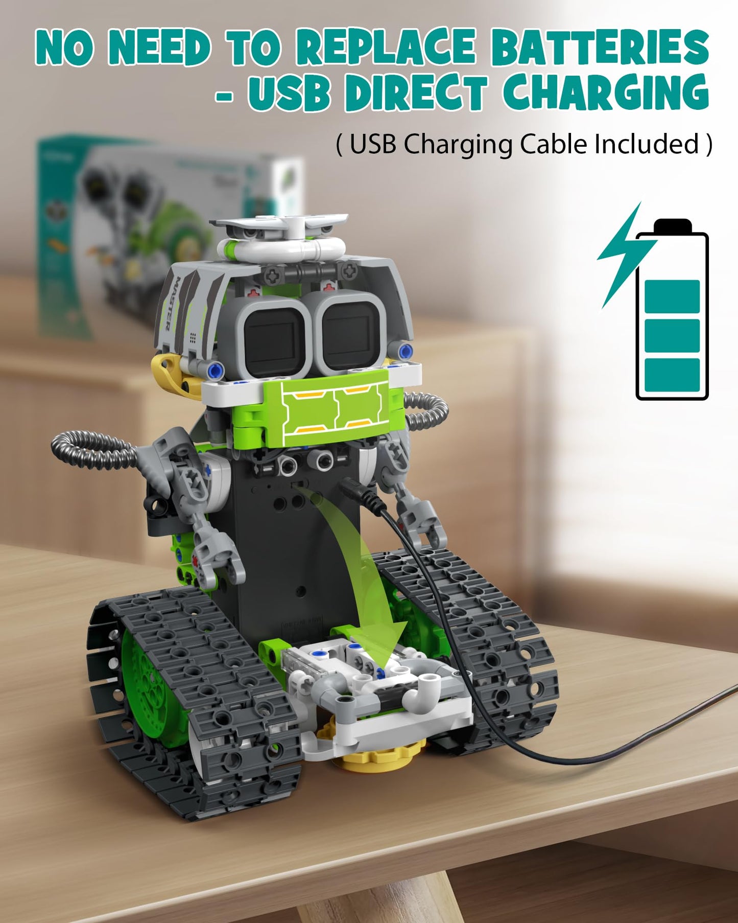 Opmind 5in1 STEM AI Robot Building Set — 478 Pcs, App & Remote Control for Kids 6-12