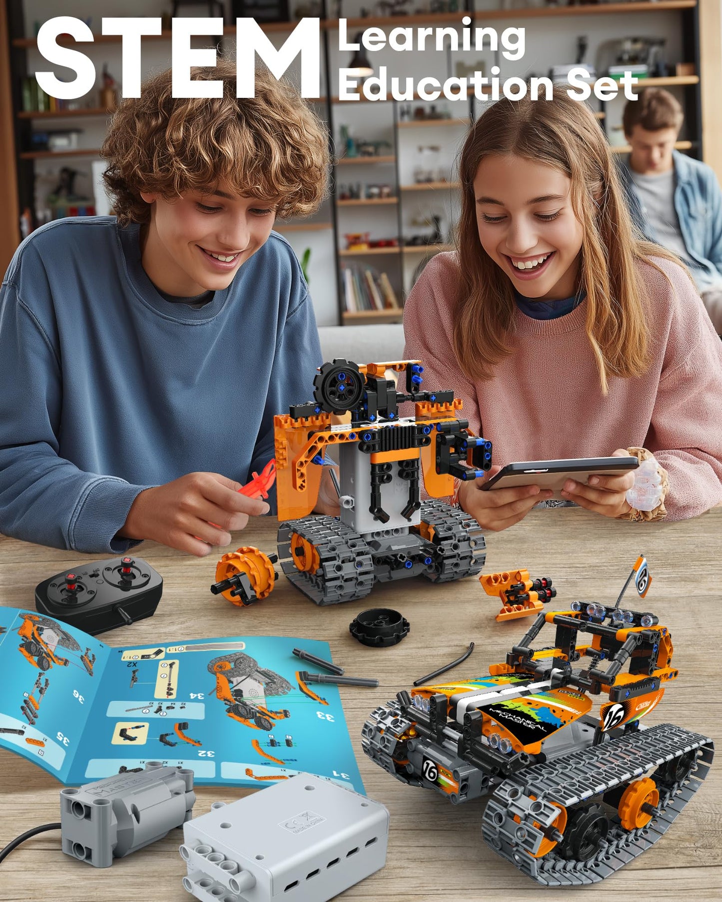 Opmind 5 in 1 STEM Remote Control Building Kit – 392 Pcs, 6 Models for Kids 8-12