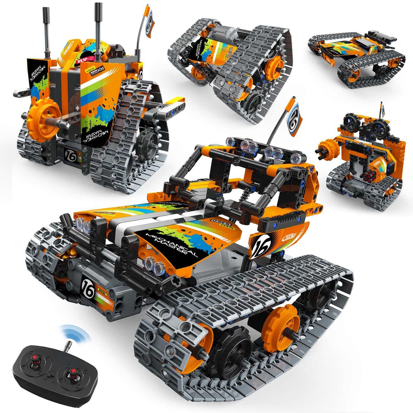 Opmind 5 in 1 STEM Remote Control Building Kit – 392 Pcs, 6 Models for Kids 8-12