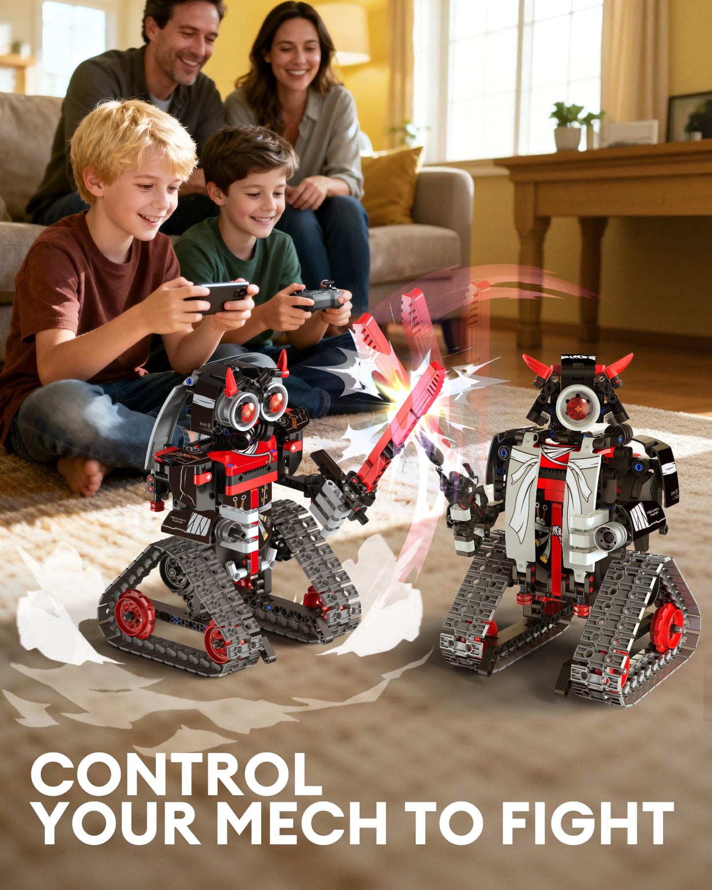 Opmind 5-in-1 STEM RC Robot Kit – 419 Pcs, App & Remote