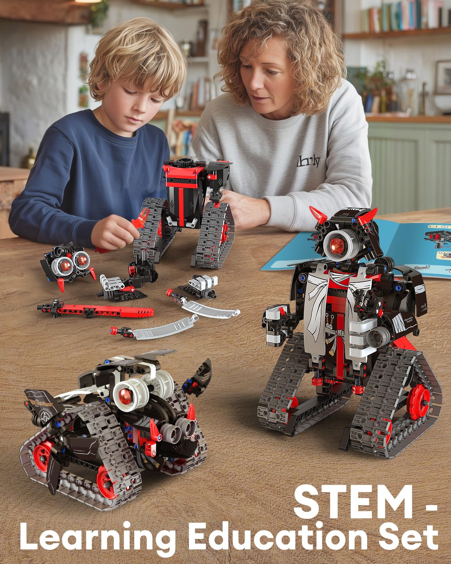 Opmind 5-in-1 STEM RC Robot Kit – 419 Pcs, App & Remote
