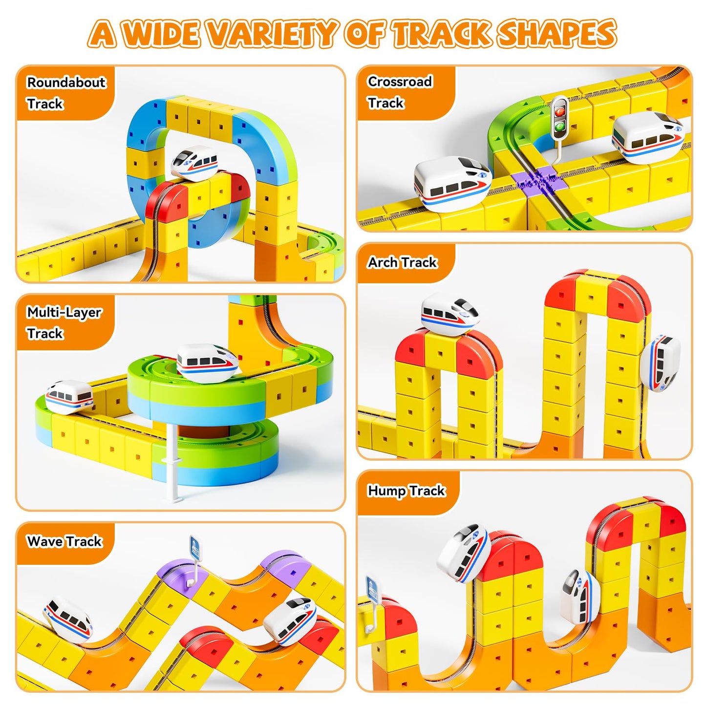 Oppvoci Upgrade Electric Train Set – 3D Infinity Track & Flexible Tracks for Kids 3-8+
