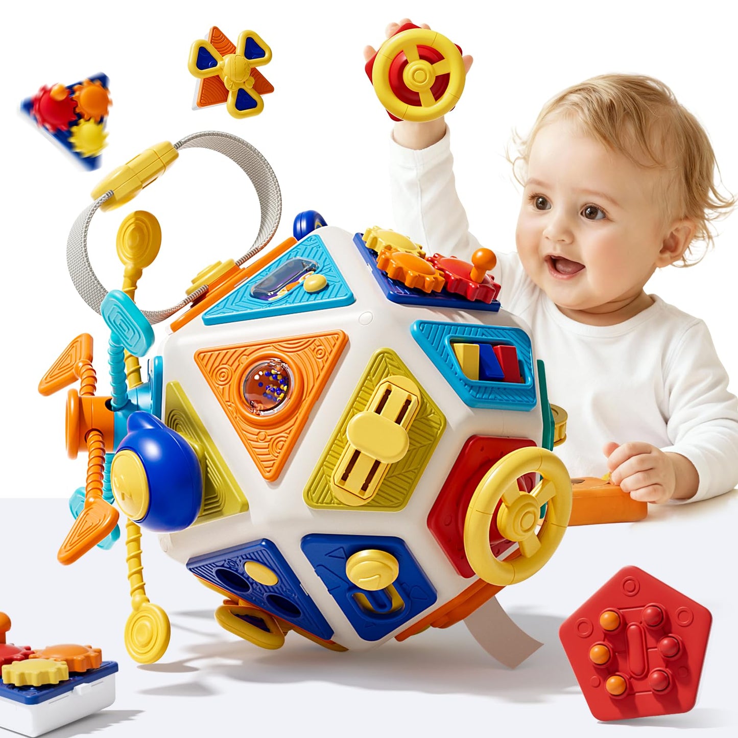Oppvoci 22-in-1 Toddler Busy Board – Montessori Sensory Toy for Fine Motor Skills & Travel Learning