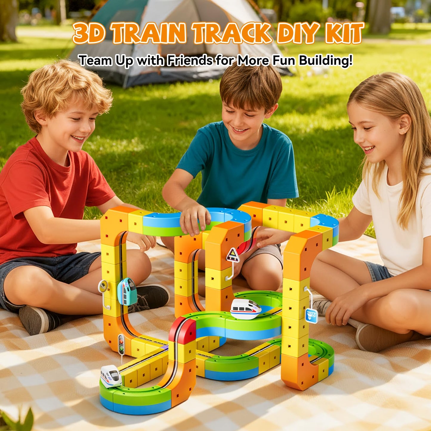 Oppvoci Upgrade Electric Train Set – 3D Infinity Track & Flexible Tracks for Kids 3-8+