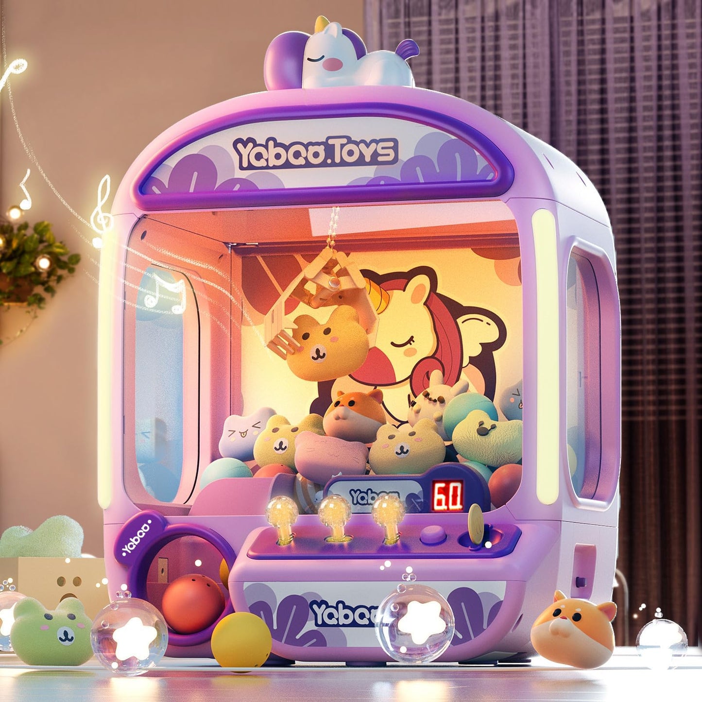 ORANGE OCEAN Large Claw Machine for Kids — Unicorn & Dinosaur Prize Arcade
