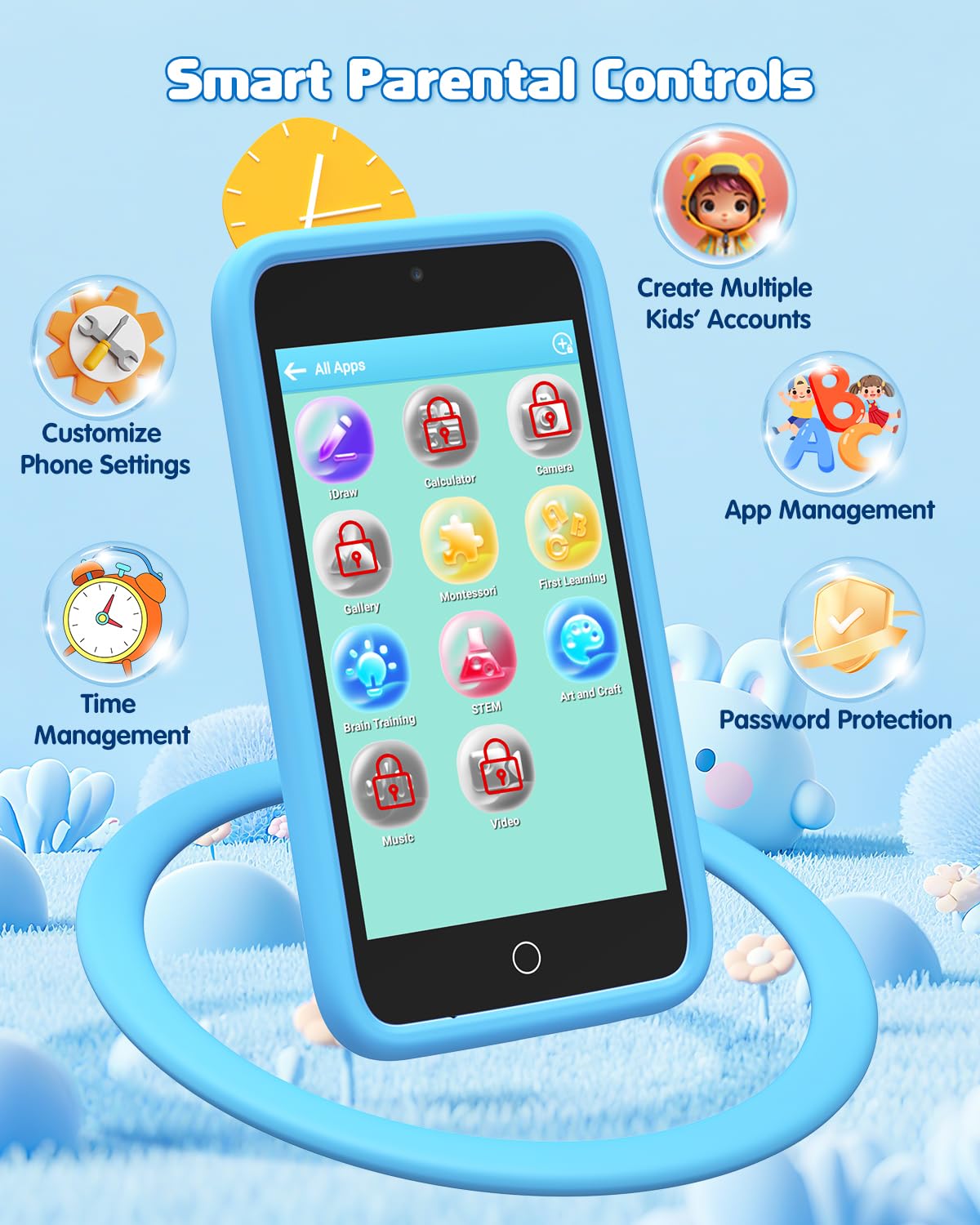 Orantronx Kids Smart Phone 8GB — 3.97-inch Touchscreen, 200+ Games, Dual Camera