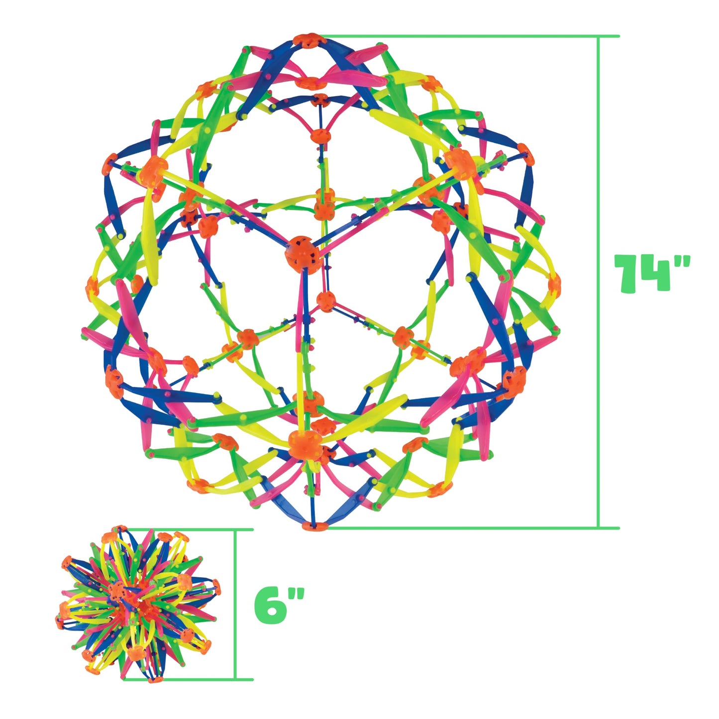 ORB Curiosities Jumbo Expand-A-Ball: Expandable 6-14 in Sensory Fidget Ball | The Orb Factory