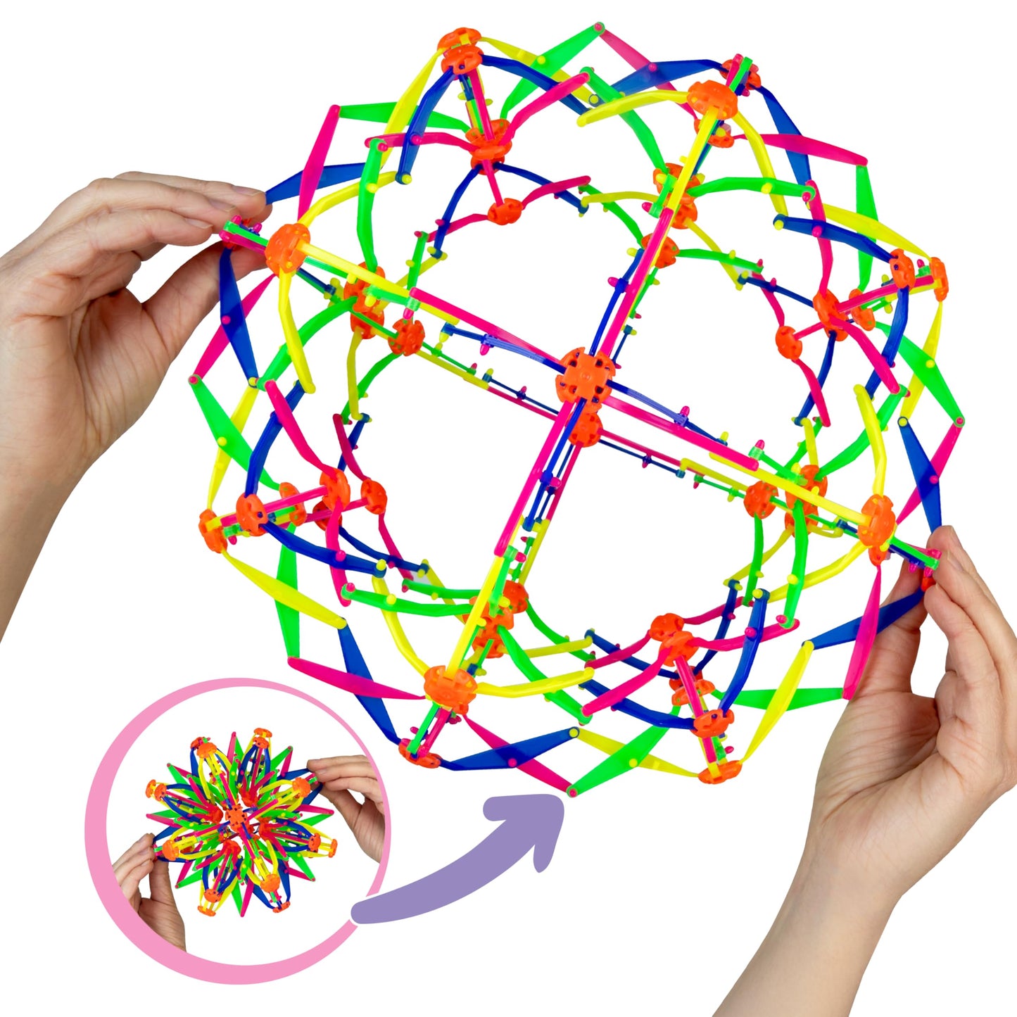 ORB Curiosities Jumbo Expand-A-Ball: Expandable 6-14 in Sensory Fidget Ball | The Orb Factory
