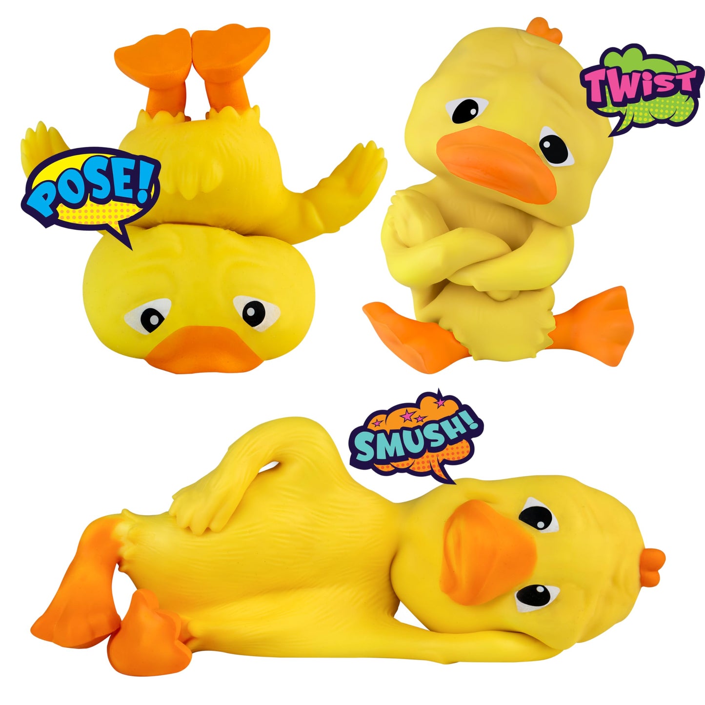 ORB Funkee Monkee Animalz Jumbo Squishy Rubber Duck – Giant 4.5 lb Stretchy Toy