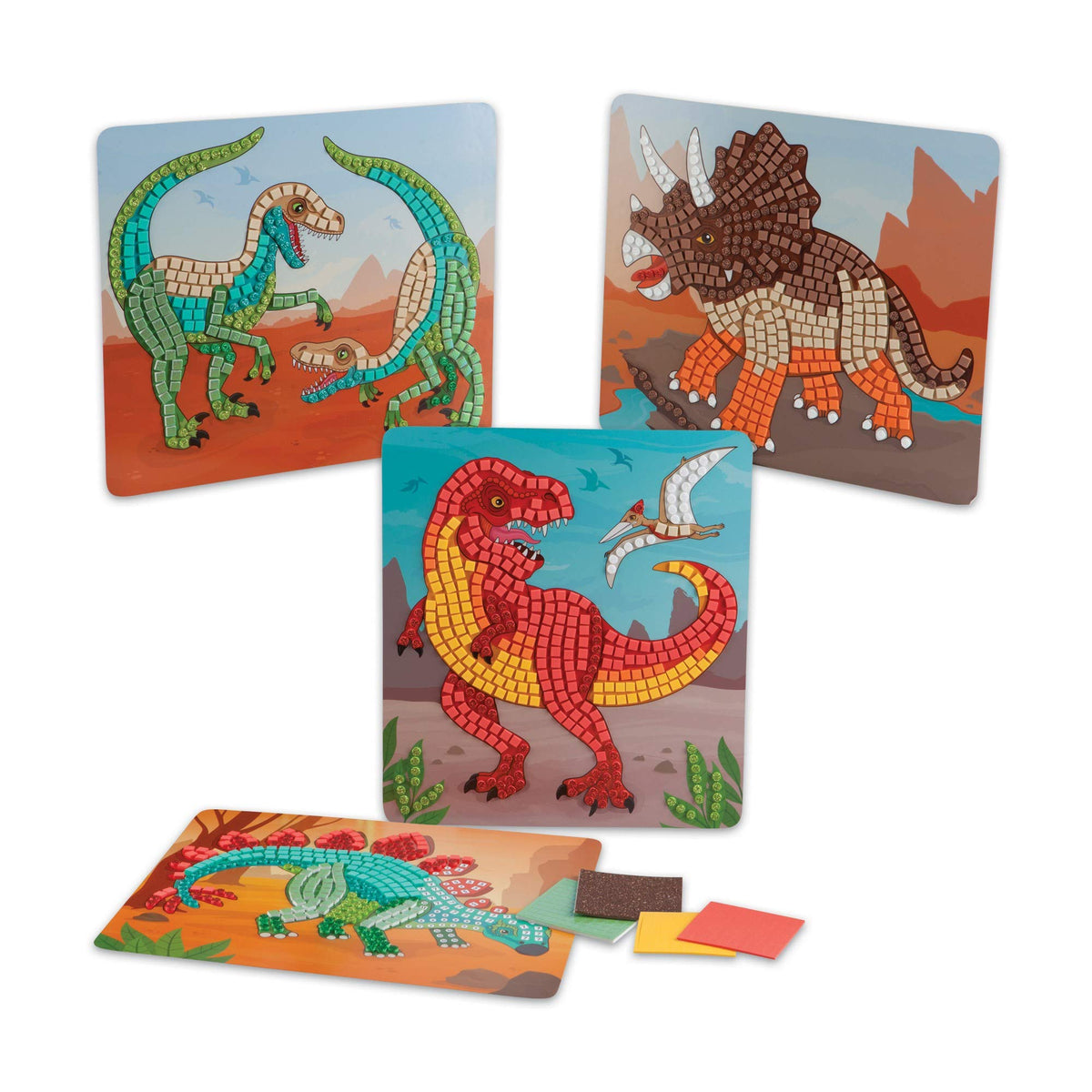 ORB Sticky Mosaics Dinosaurs - 4 Designs, 2,000+ Peel & Stick Tiles