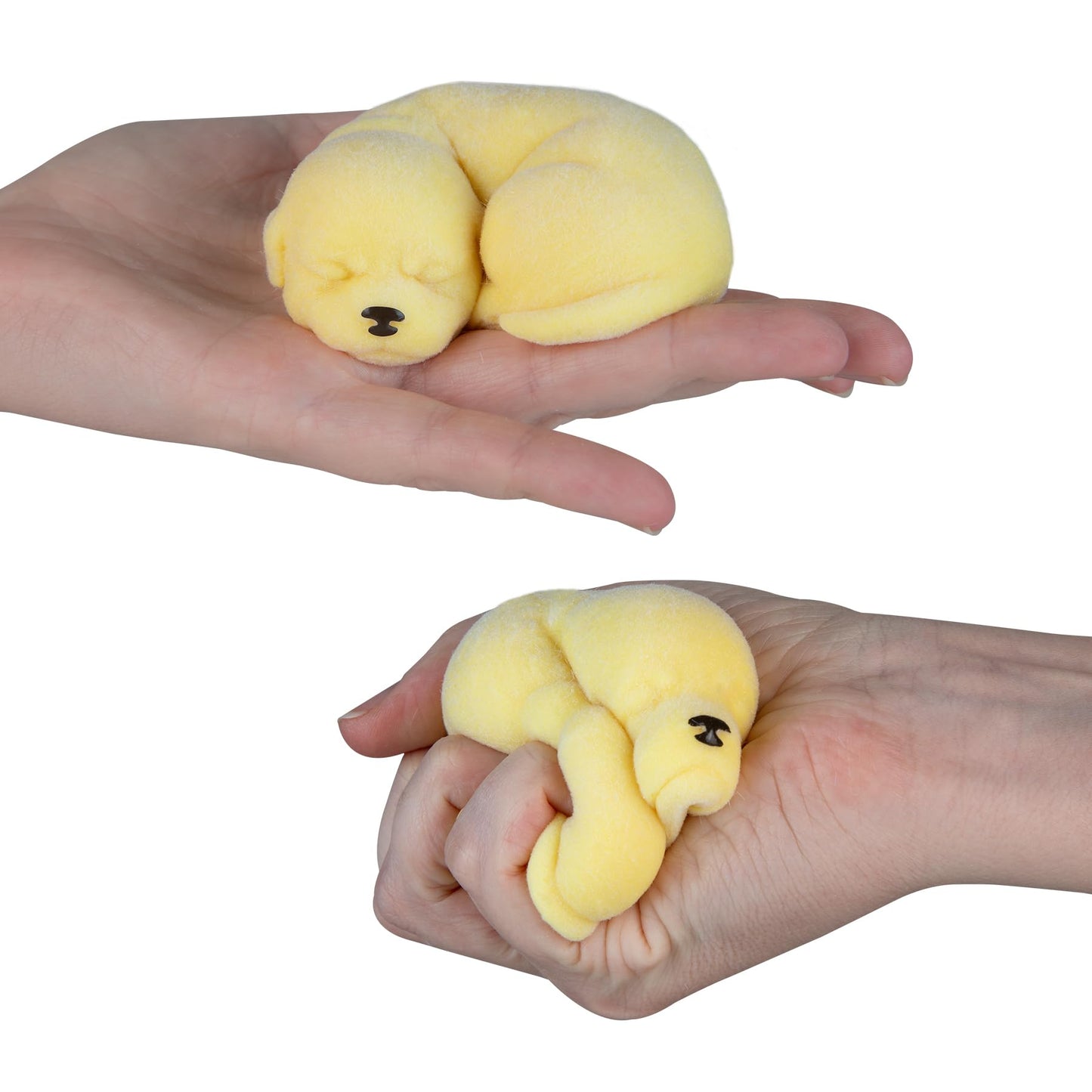 ORB Tabalicious Fluffs TABA Dog Yellow – Fuzzy Squishy Toy by The Orb Factory