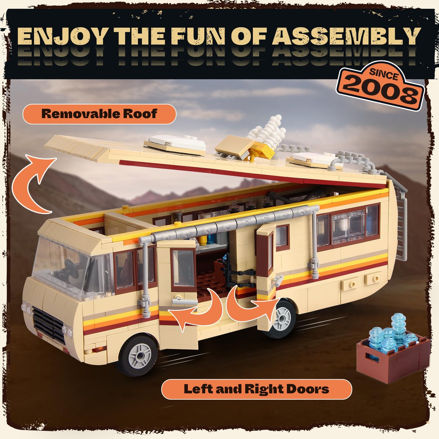 OrbBlaster Rvs for Break Bad Building Set | Upgraded Camper Van Toy for Ages 8-12