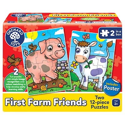 First Farm Friends Set of Two Jigsaw Puzzles by Orchard Toys