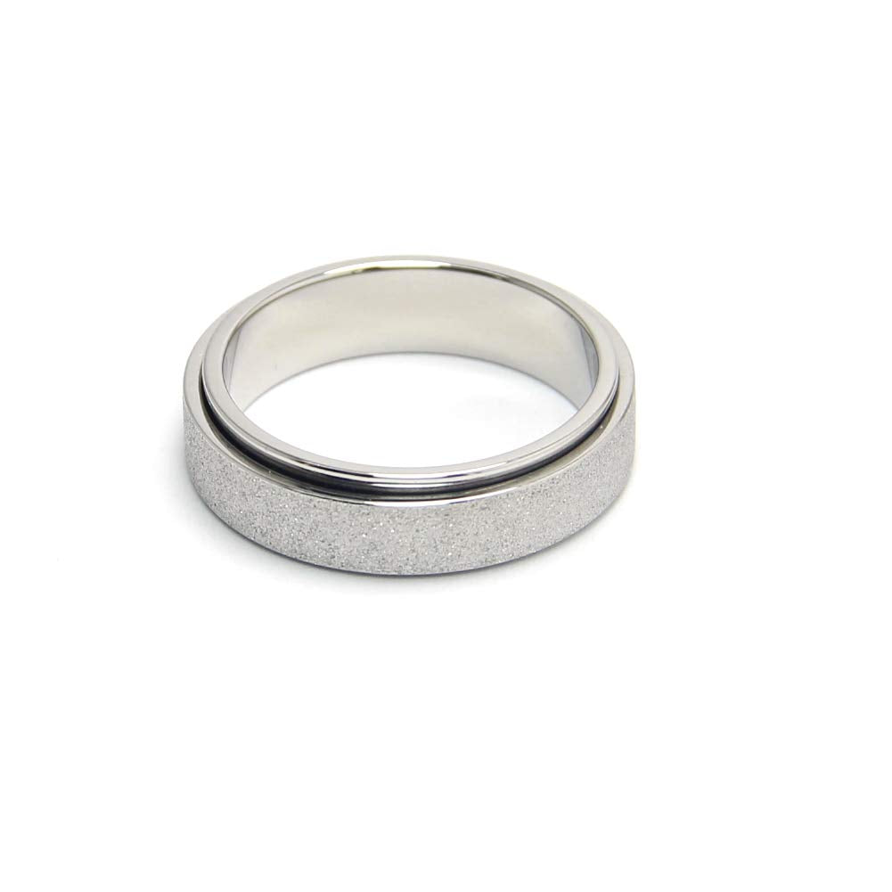 OreilleStar Anxiety Ring for Women – 6mm Titanium Stainless Steel Fidget Spinner Ring