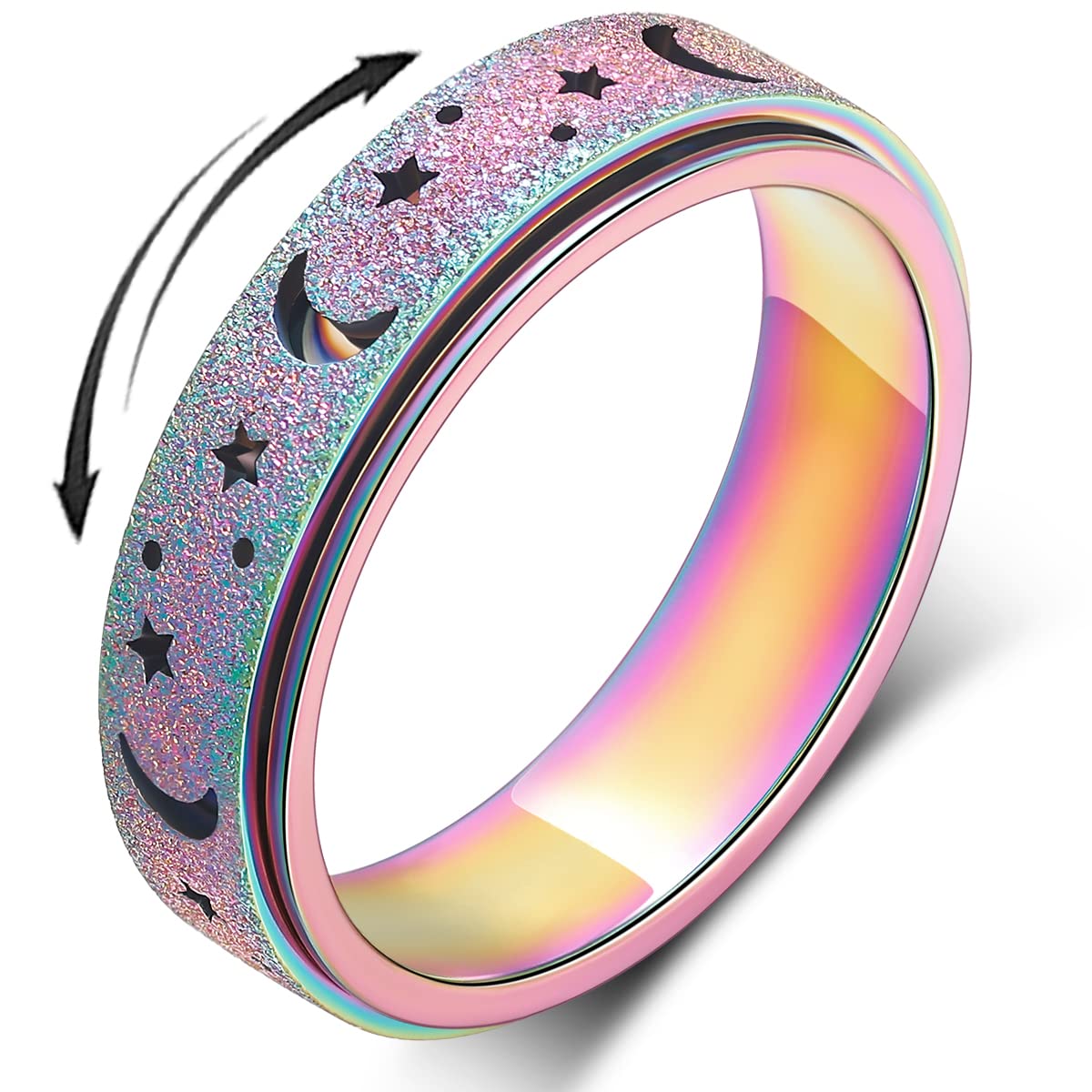OreilleStar Anxiety Ring for Women — Spinner Fidget Ring