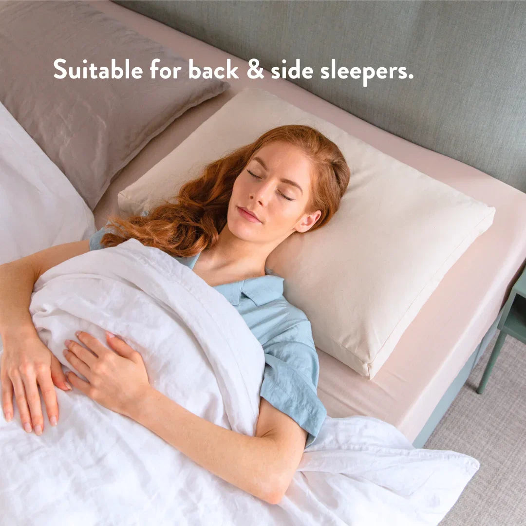 Buckwheat Pillow – Adjustable Natural Hull Pillow with Cotton Cover