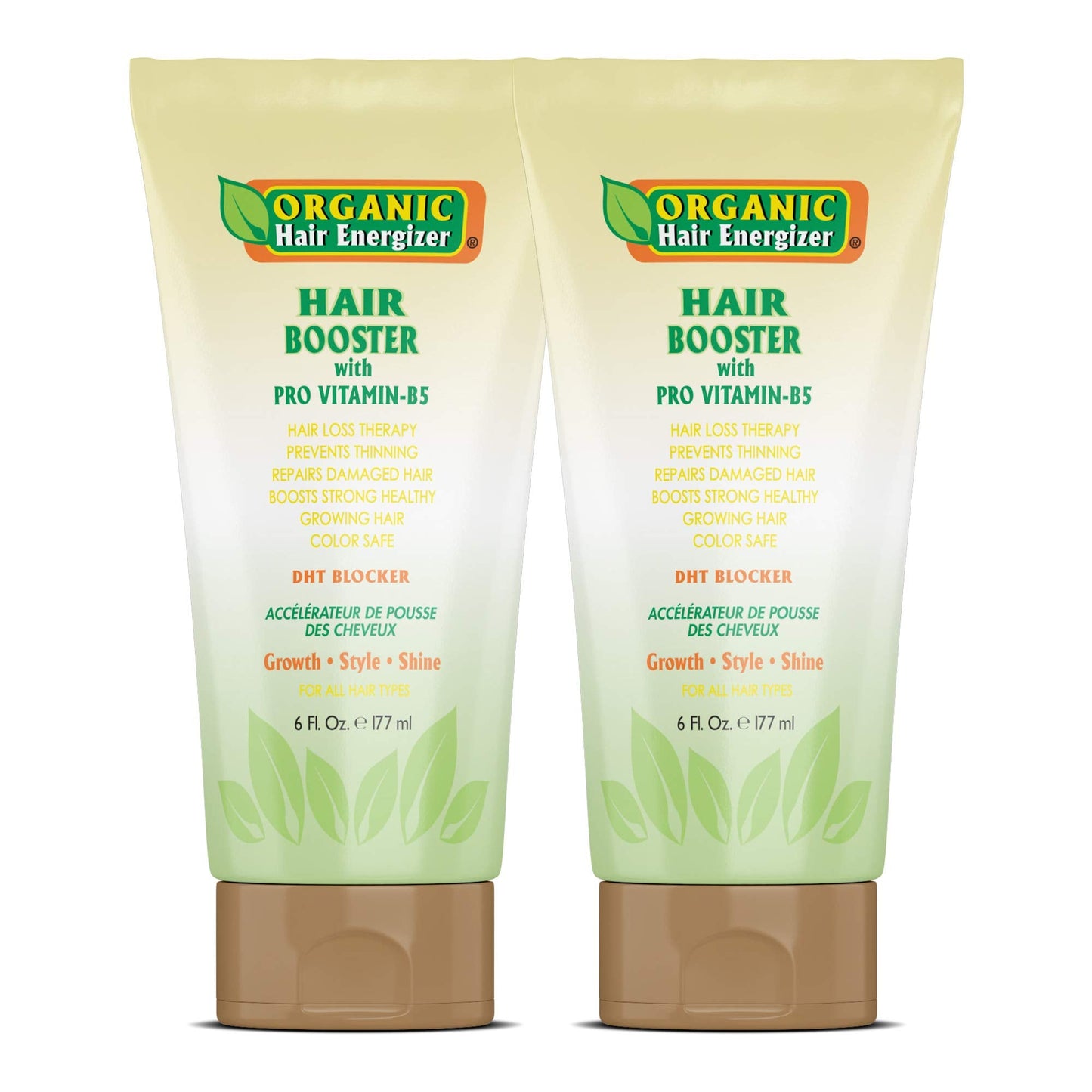 Organic Hair Energizer Hair Growth Booster – B5 Vitamin Serum (2 Pack, 6 oz) for Color-Treated Hair