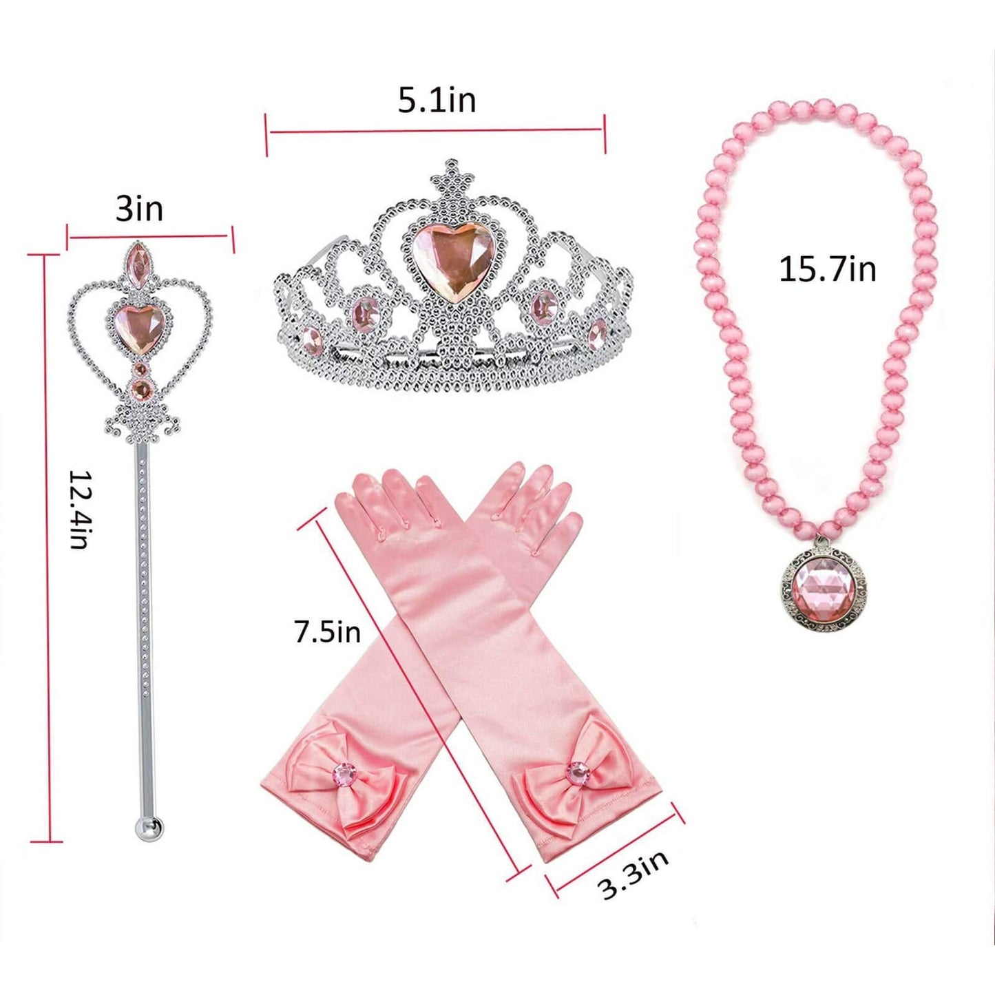 Orgrimmar Princess Dress Up Accessories — Gloves, Tiara, Crown, Wand & Jewelry for Kids