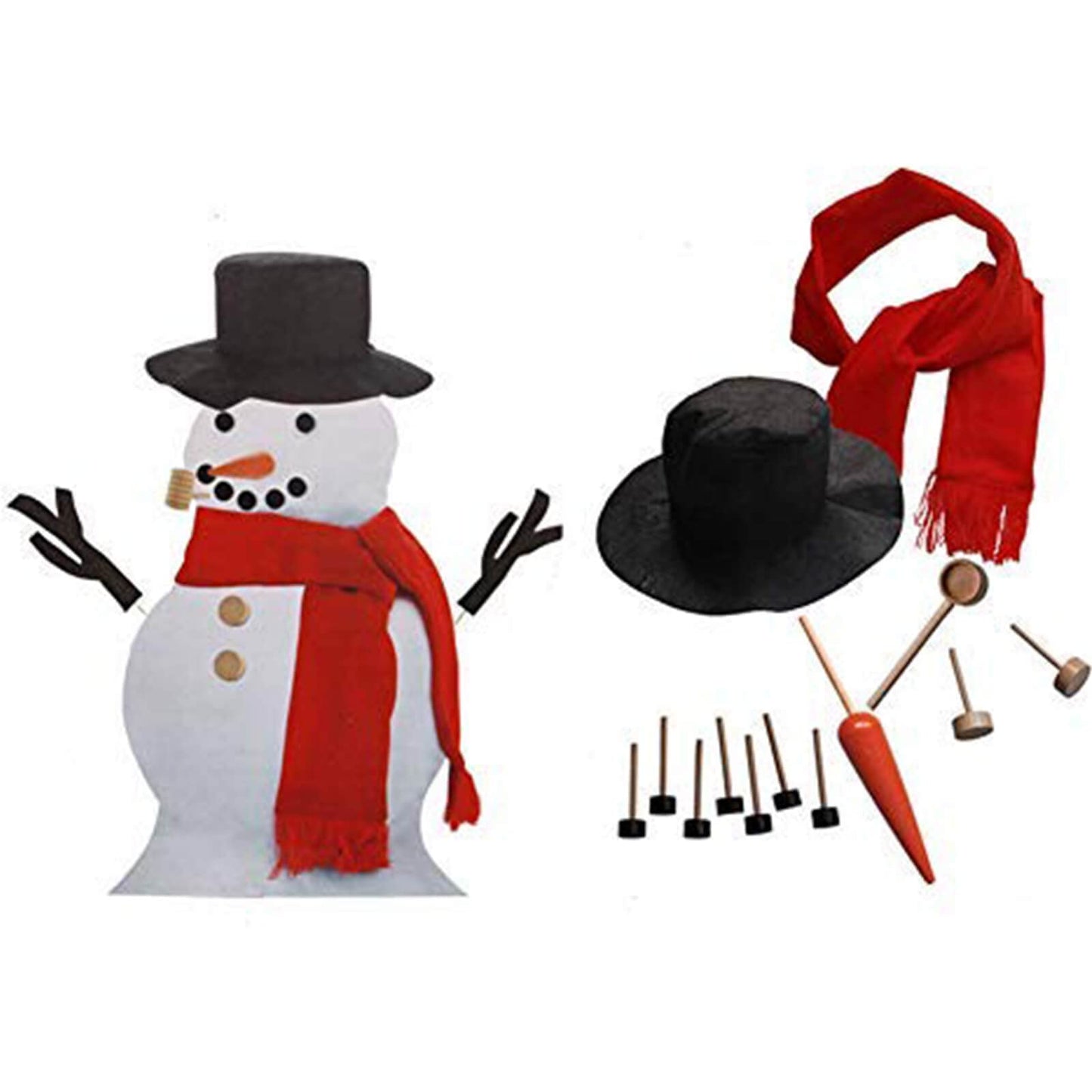 Orgrimmar Snowman Decorating Kit – Durable Snowman Making Kit (Medium)