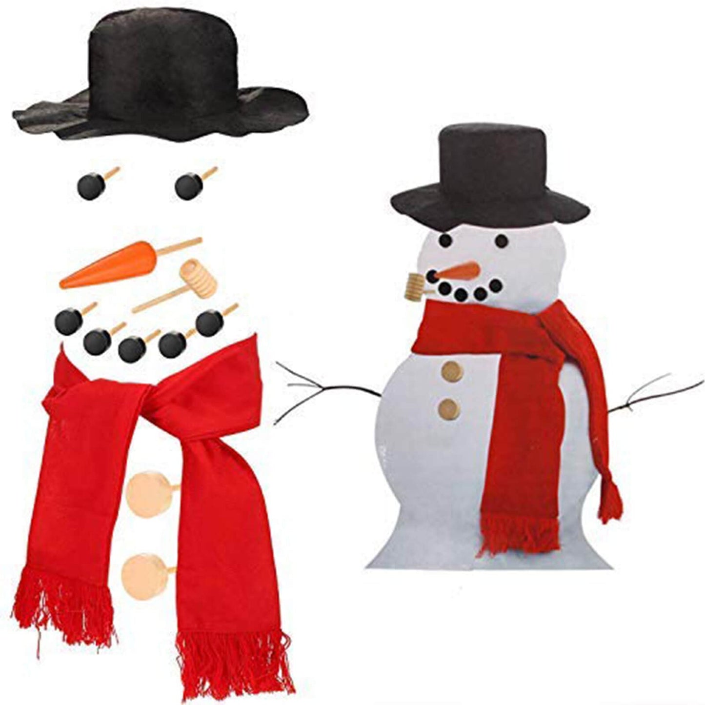 Orgrimmar Snowman Decorating Kit – Durable Snowman Making Kit (Medium)