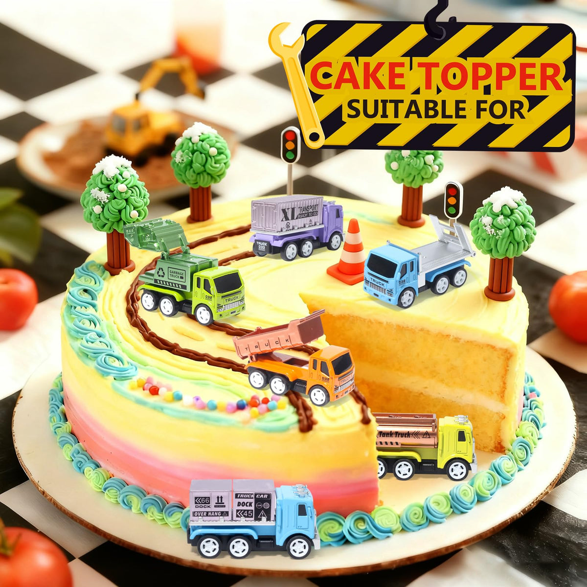 Oriate 6-Piece Diecast Truck Set — Movable Parts & Pull-Back Vehicles for Kids 3+