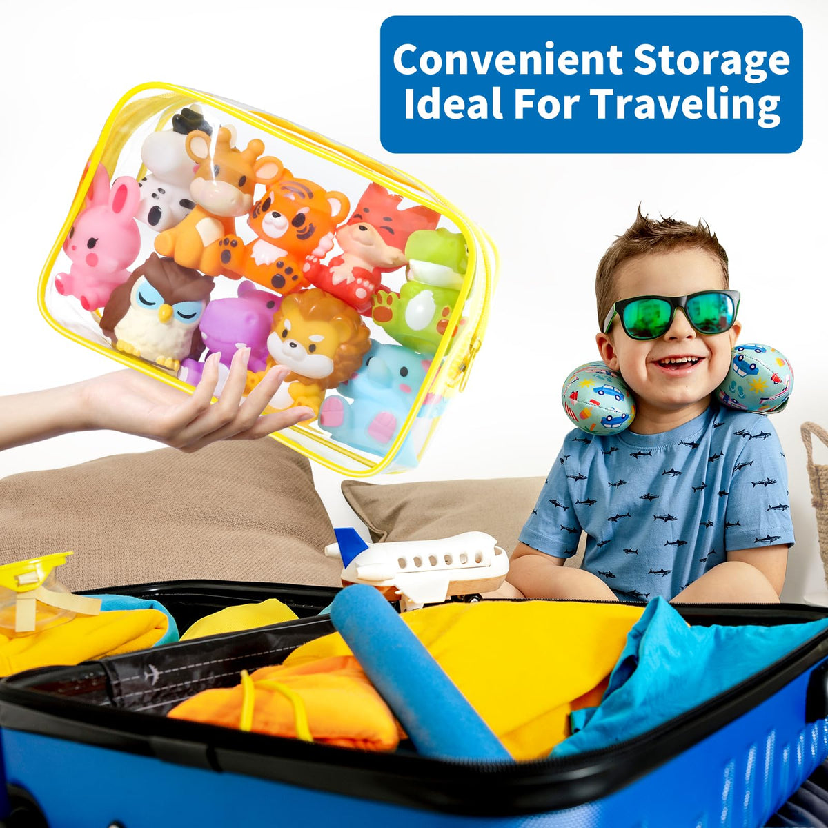 Oriate Zoo Animals Finger Puppets – 10-Piece Toddler Bath & Travel Toys