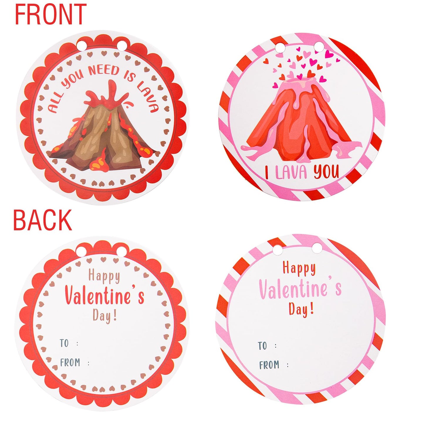Oriental Cherry Valentines Volcano Kit — 24-Pack Erupting Science Gifts for Kids