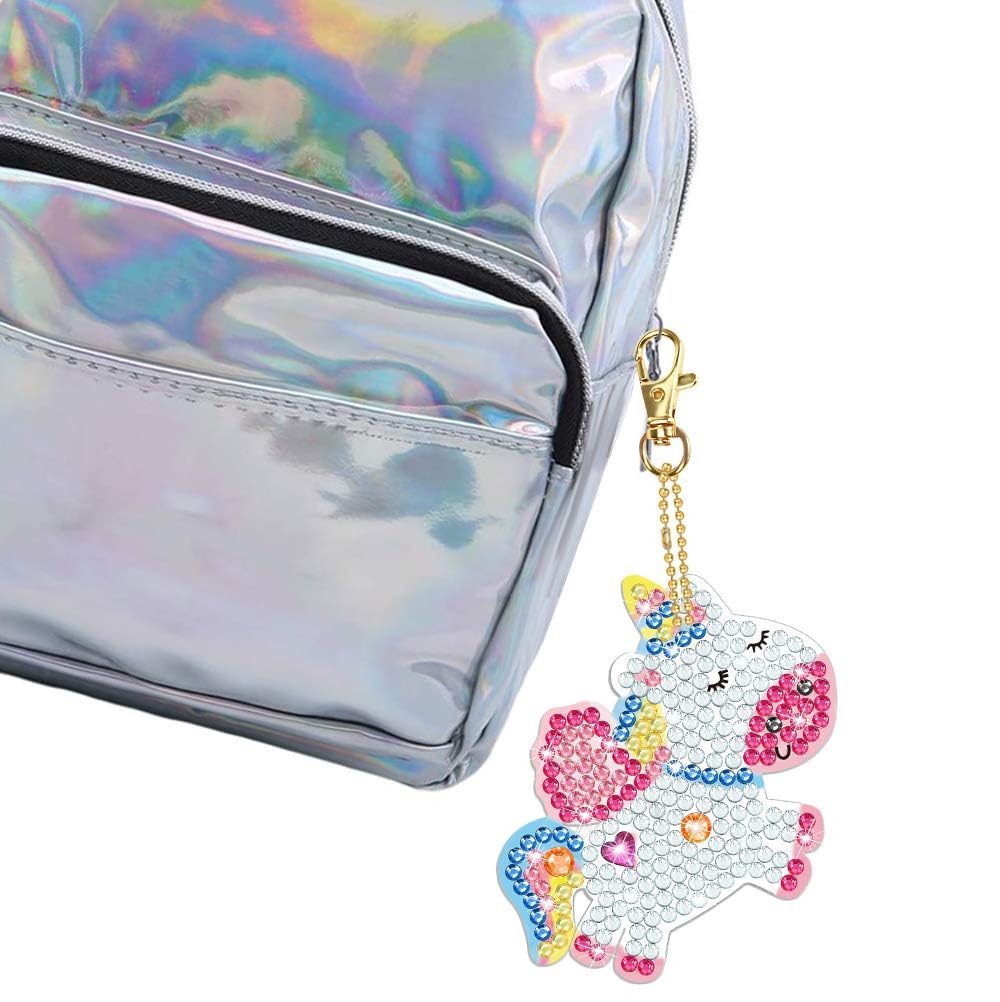 ORIENTAL CHERRY GEM Keychains Kit — 5D Diamond Art Painting for Kids Ages 8-12