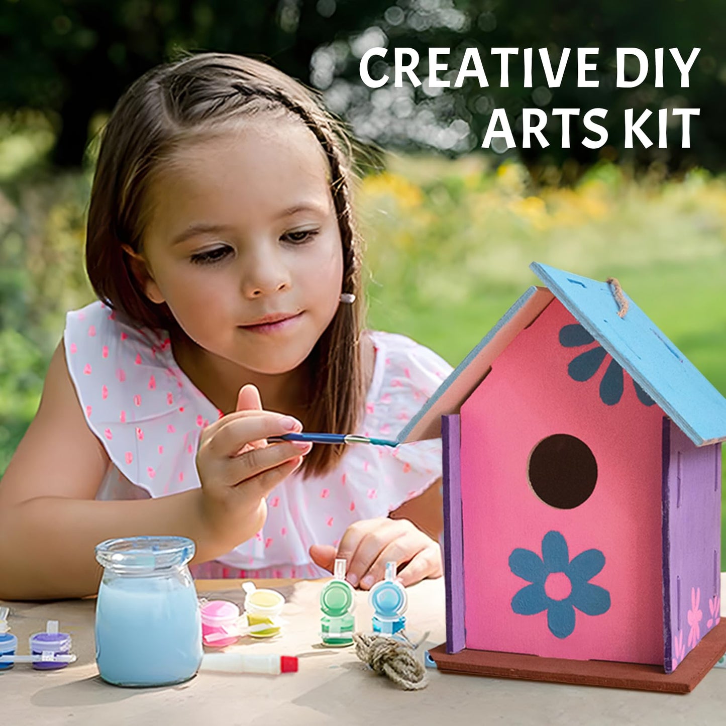 ORIENTAL CHERRY 12 Pack Bird House Wind Chime Kit – Easy Build DIY Arts & Crafts for Kids