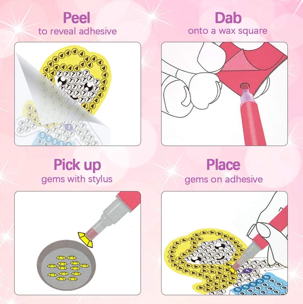 ORIENTAL CHERRY GEM Keychains Kit — 5D Diamond Art Painting for Kids Ages 8-12